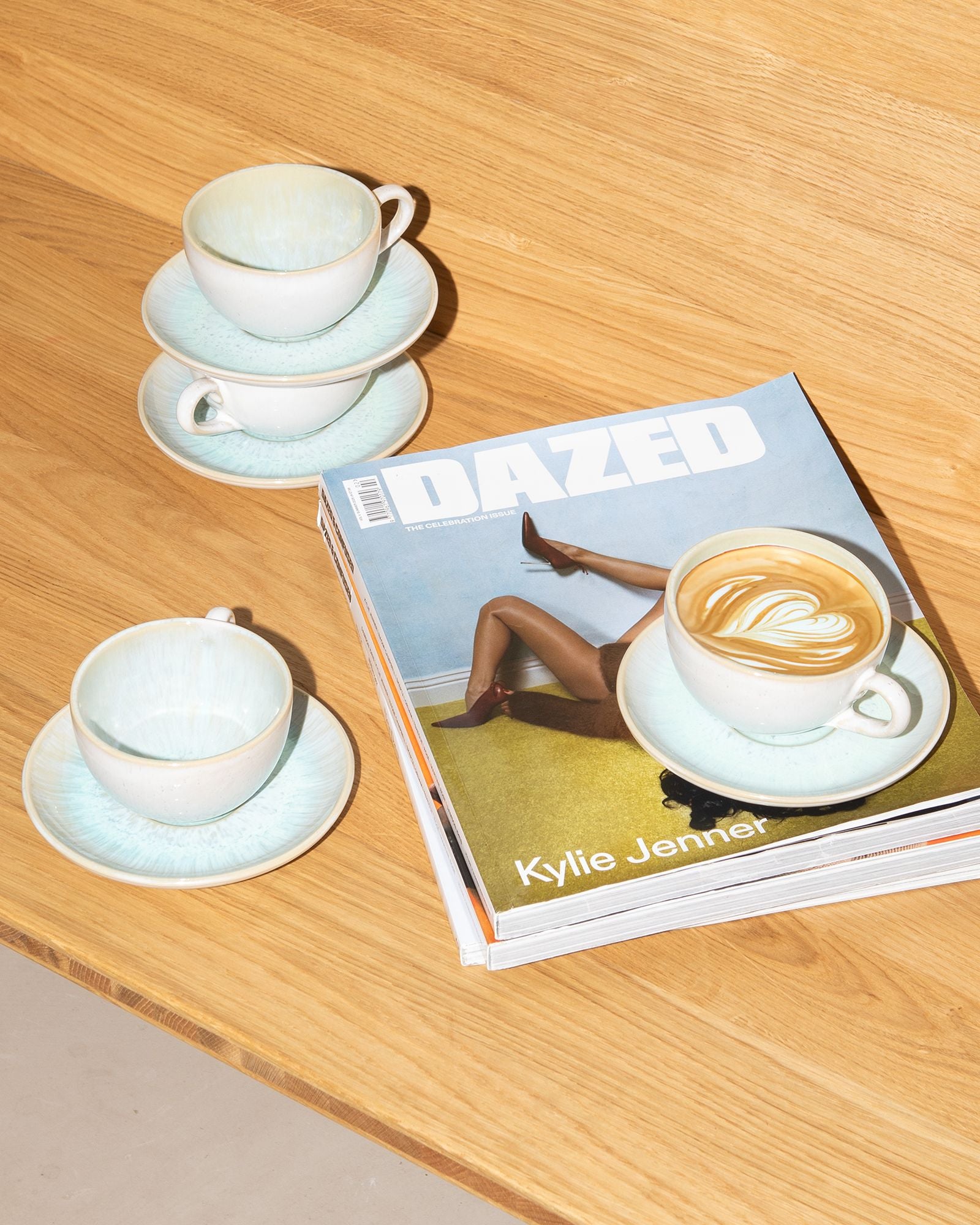 Areia Cappuccinotasse & Untertasse klein classic azur 4er-Set