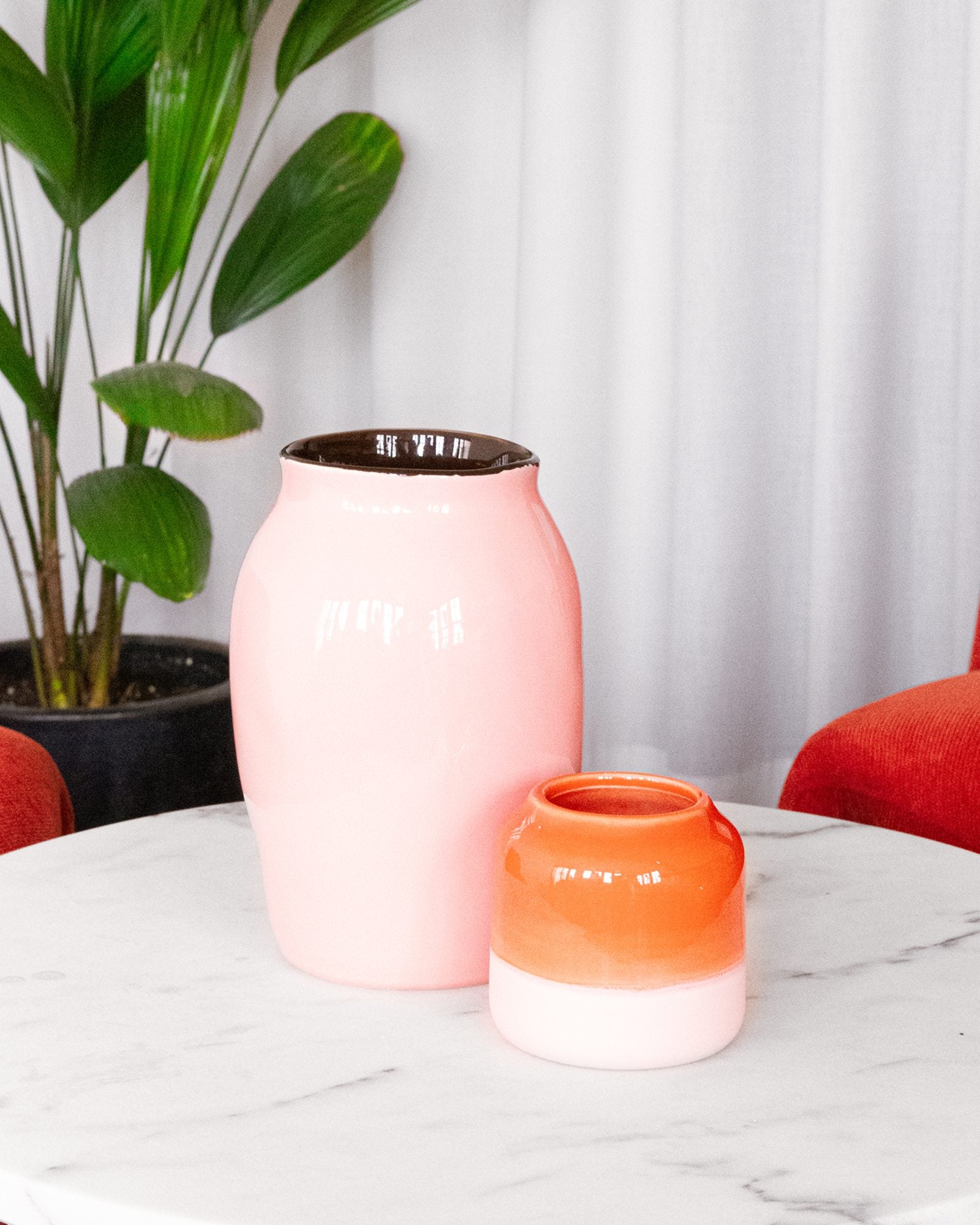 Sombra Vase M rosa braun