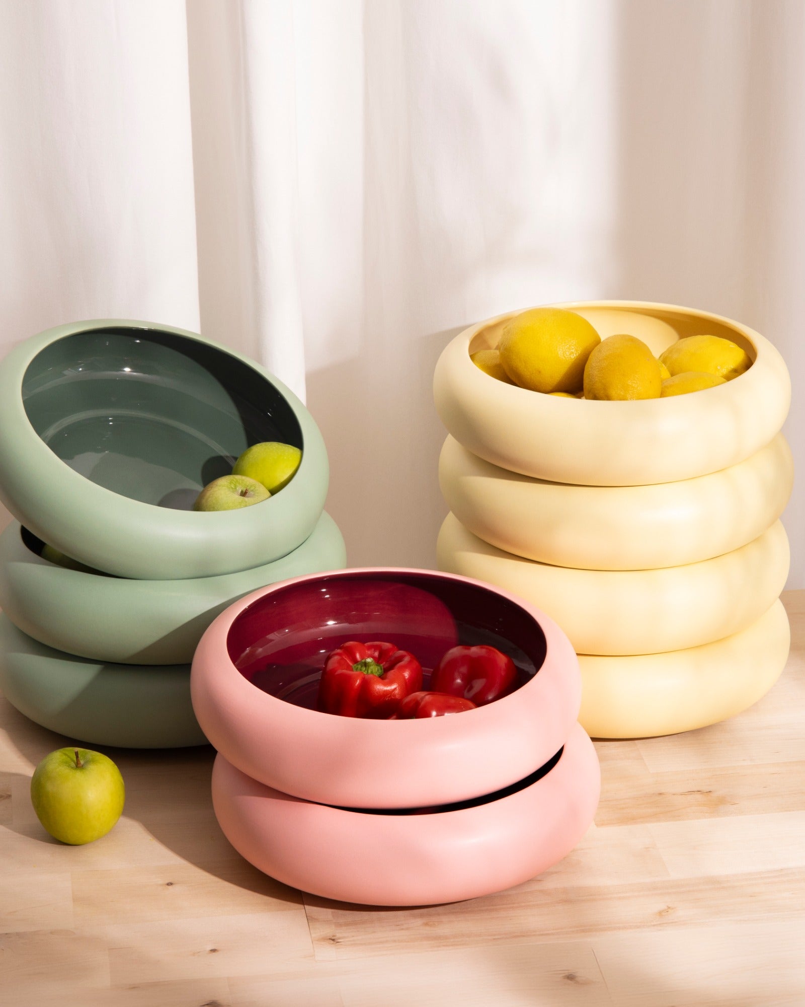 Alva - Fruit bowl sage dark green