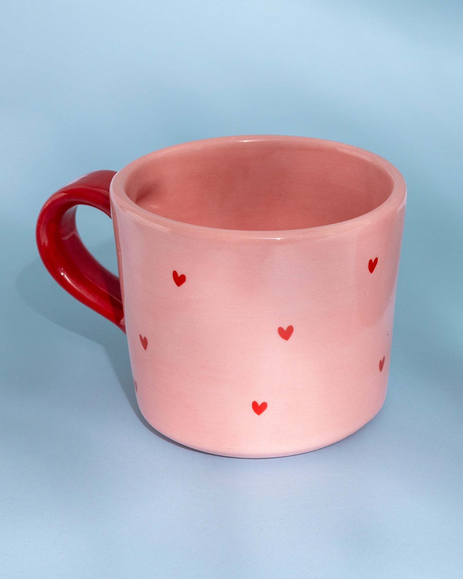 Lira - Large mug Little hearts pink red
