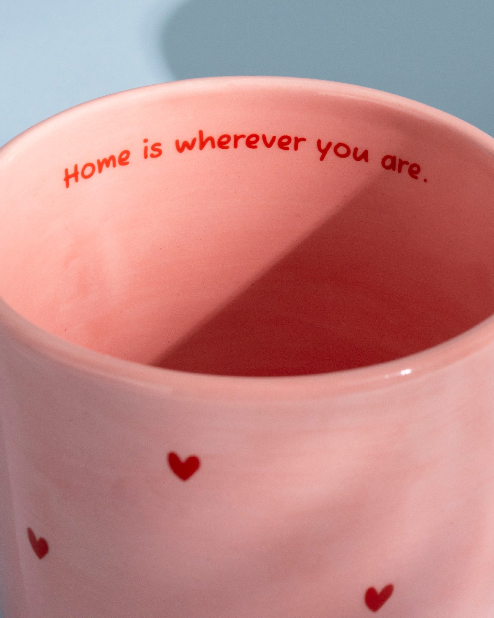 Lira - Tazza grande Home rosa e rosso