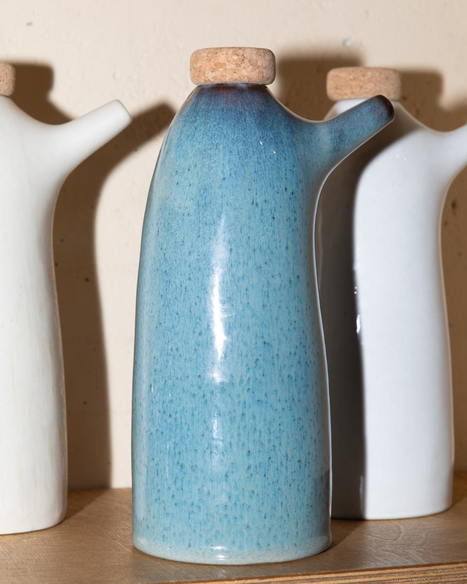 Madeira Essig- & Ölflasche grünblau