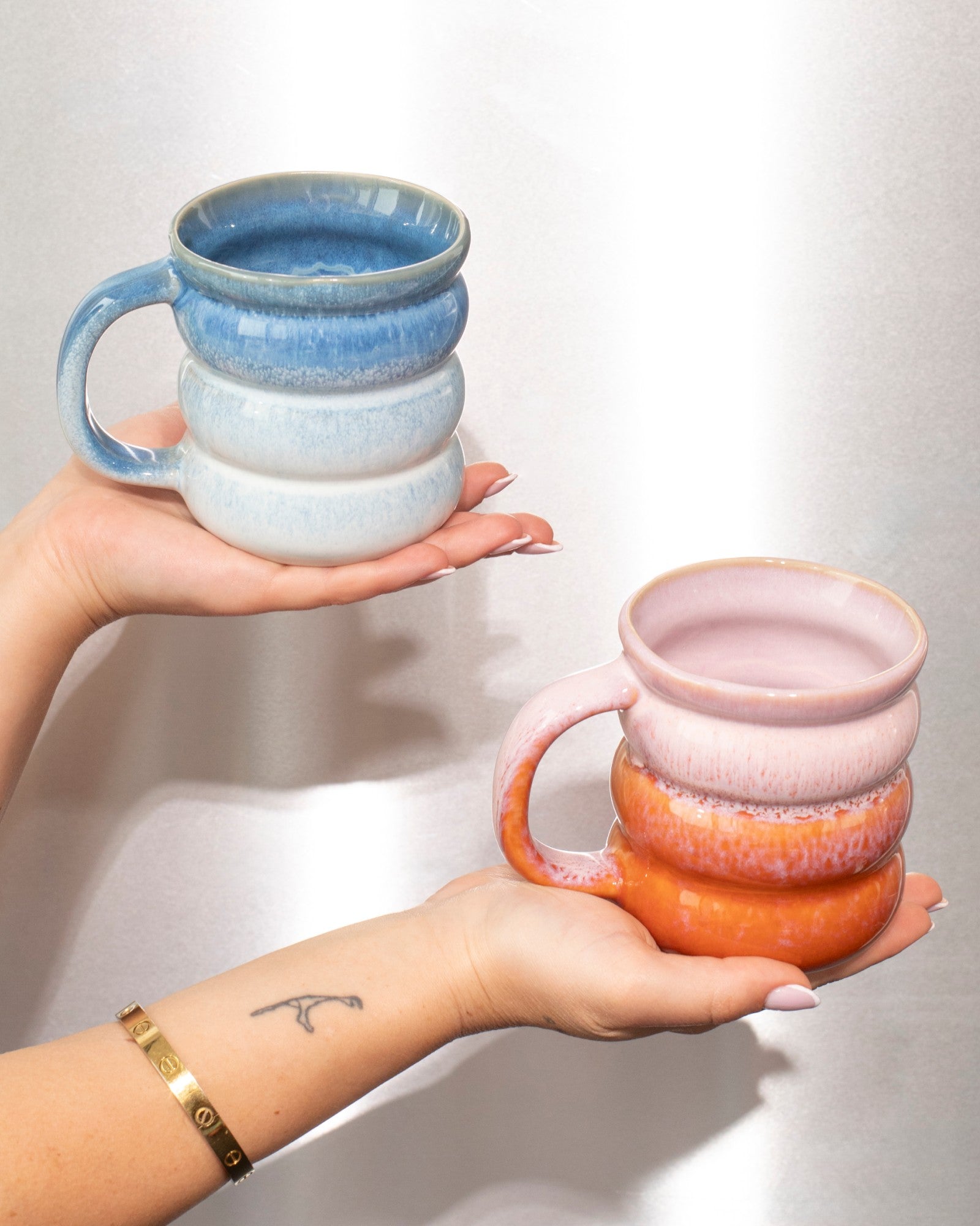 Ombra - Large mug Bubble pink orange