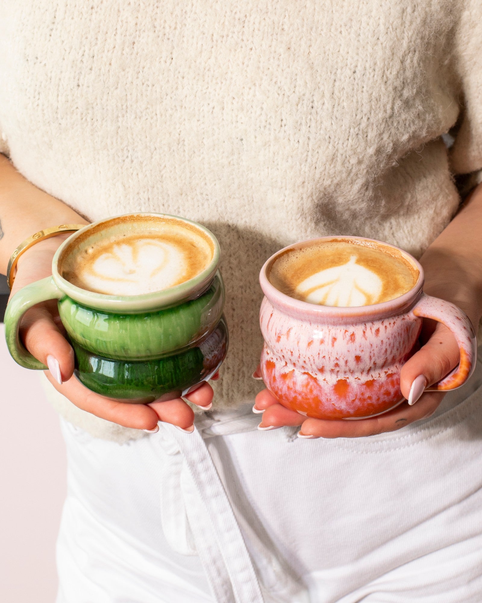 Ombra - Small mug Bubble green dark green
