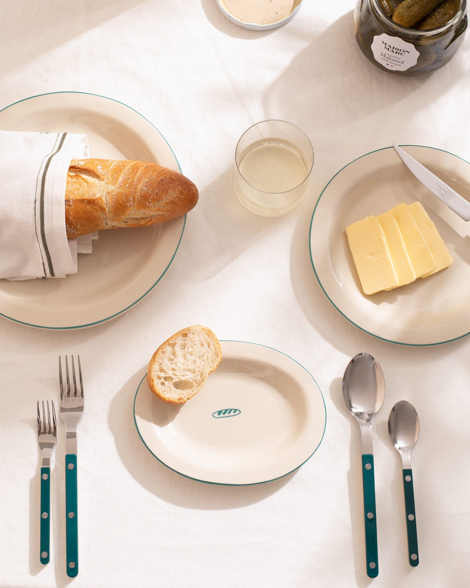 MaM x Sabre Paris Teller-Set dunkelgrün 5-teilig