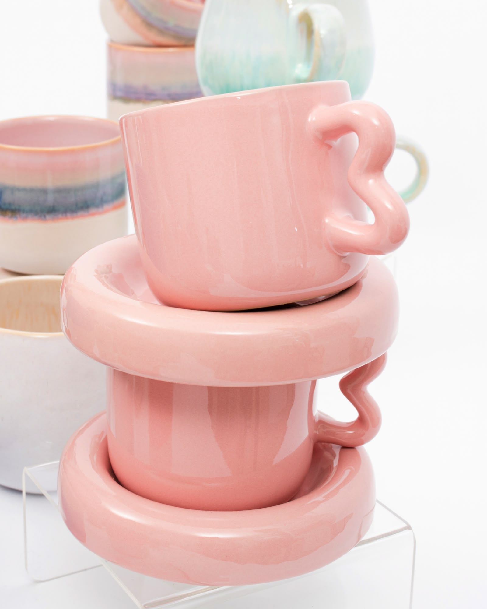Seia Tasse & Untertasse Herz rosa