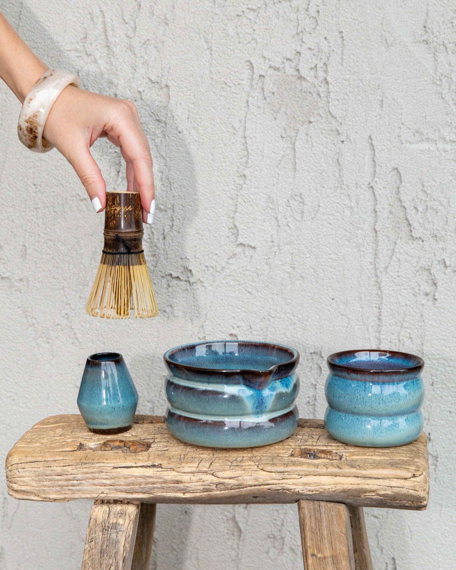 Madeira - Set Matcha Bubble 4 pezzi verde-blu