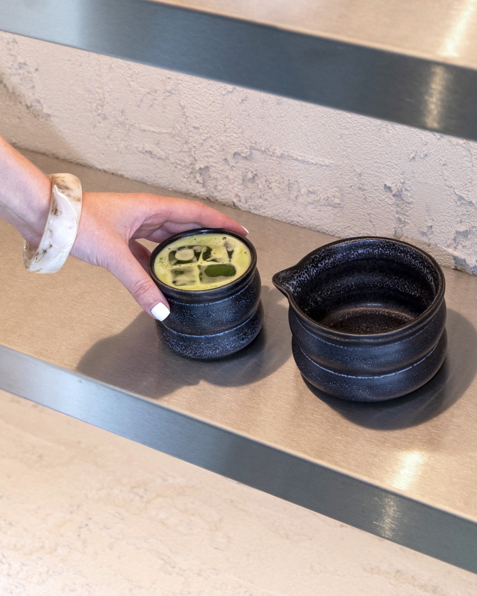 Turmalina - Ciotola per matcha Bubble nero