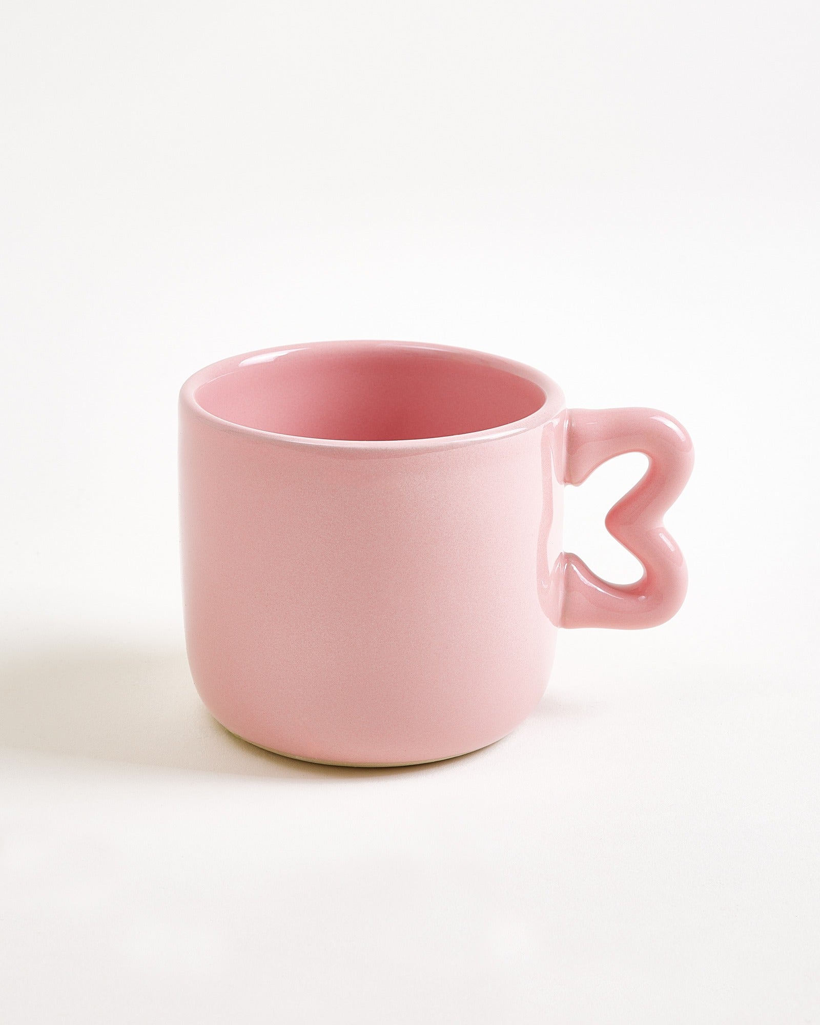 Seia Tasse klein & Untertasse klein Herz orange rosa