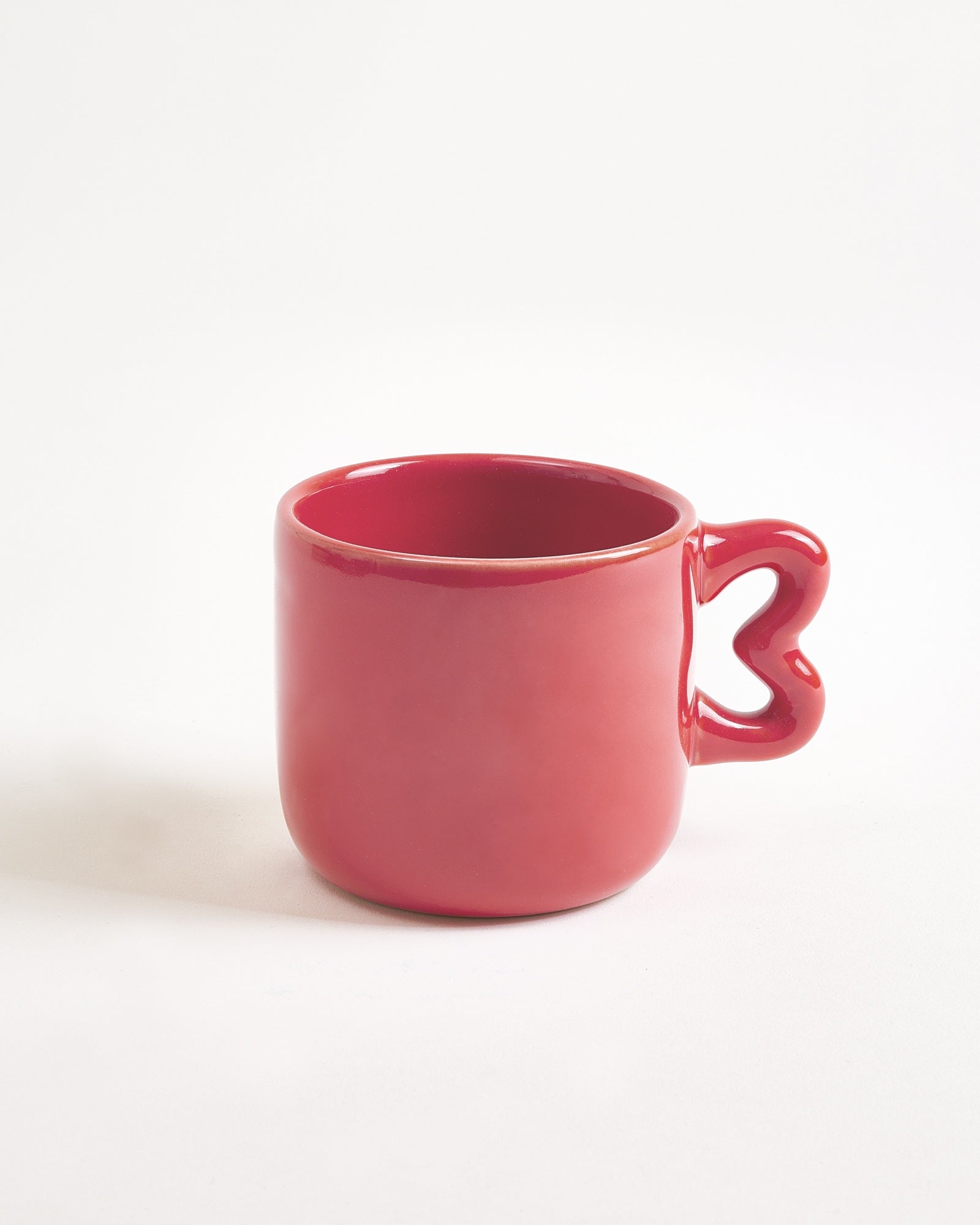 Seia Tasse klein & Untertasse klein Herz bordeaux