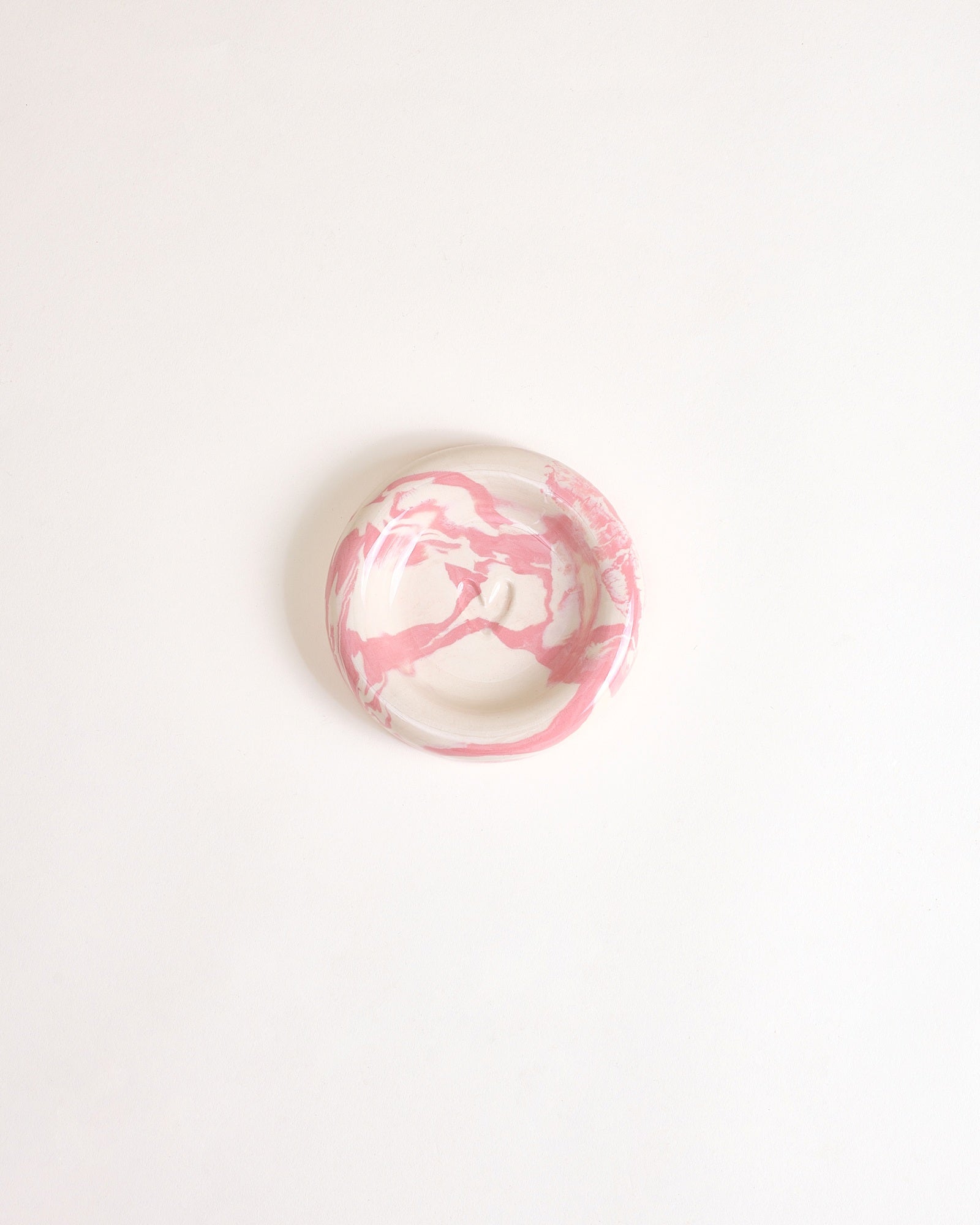 Seia Becher & Untertasse marbled rosa weiß