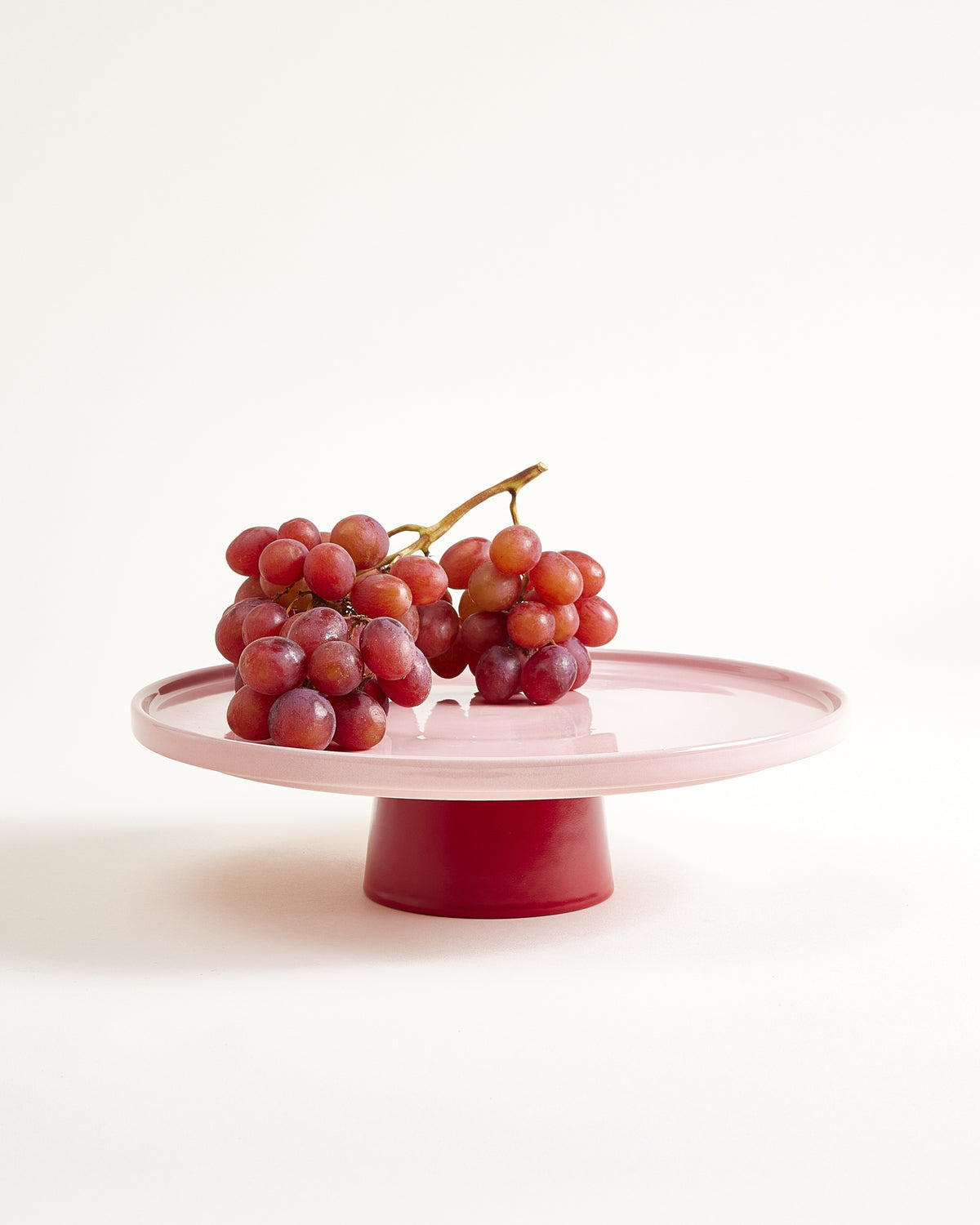 Alva Tortenplatte groß rosa rot