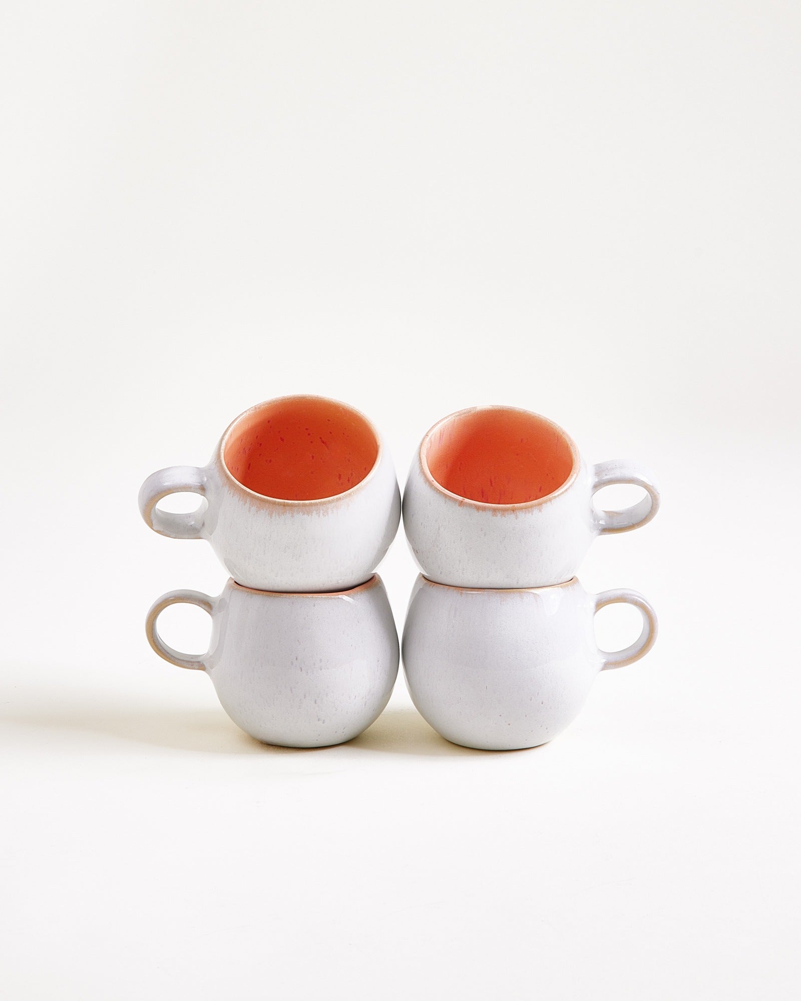 Areia - Tasse à café avec anse rose Lot de 4