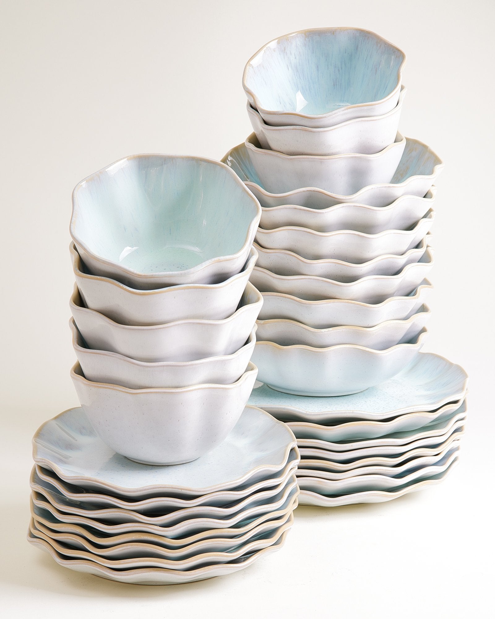 Areia Shell azure - Set of 32 pieces