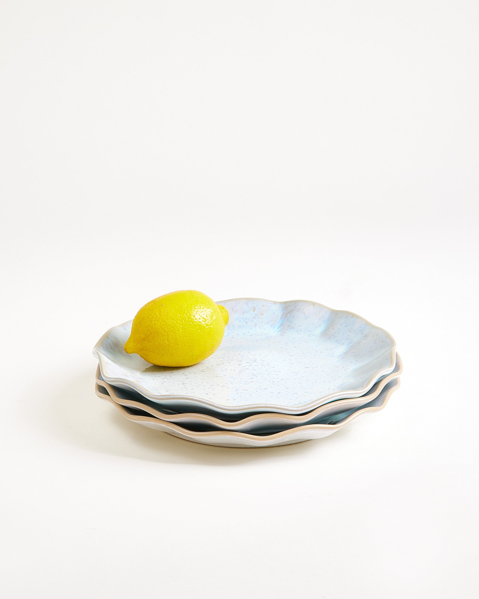 Areia - Petite assiette shell azur