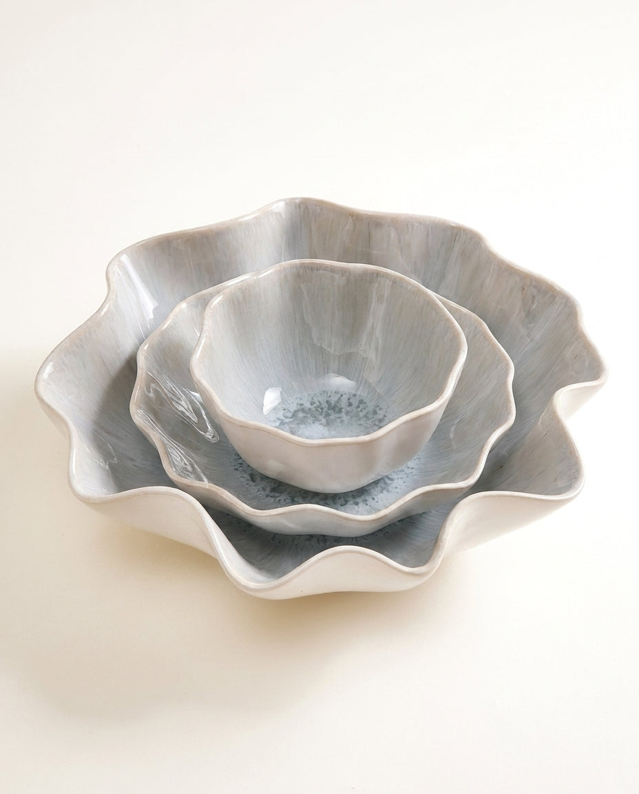 Areia Geschirr-Set shell grau 3-teilig