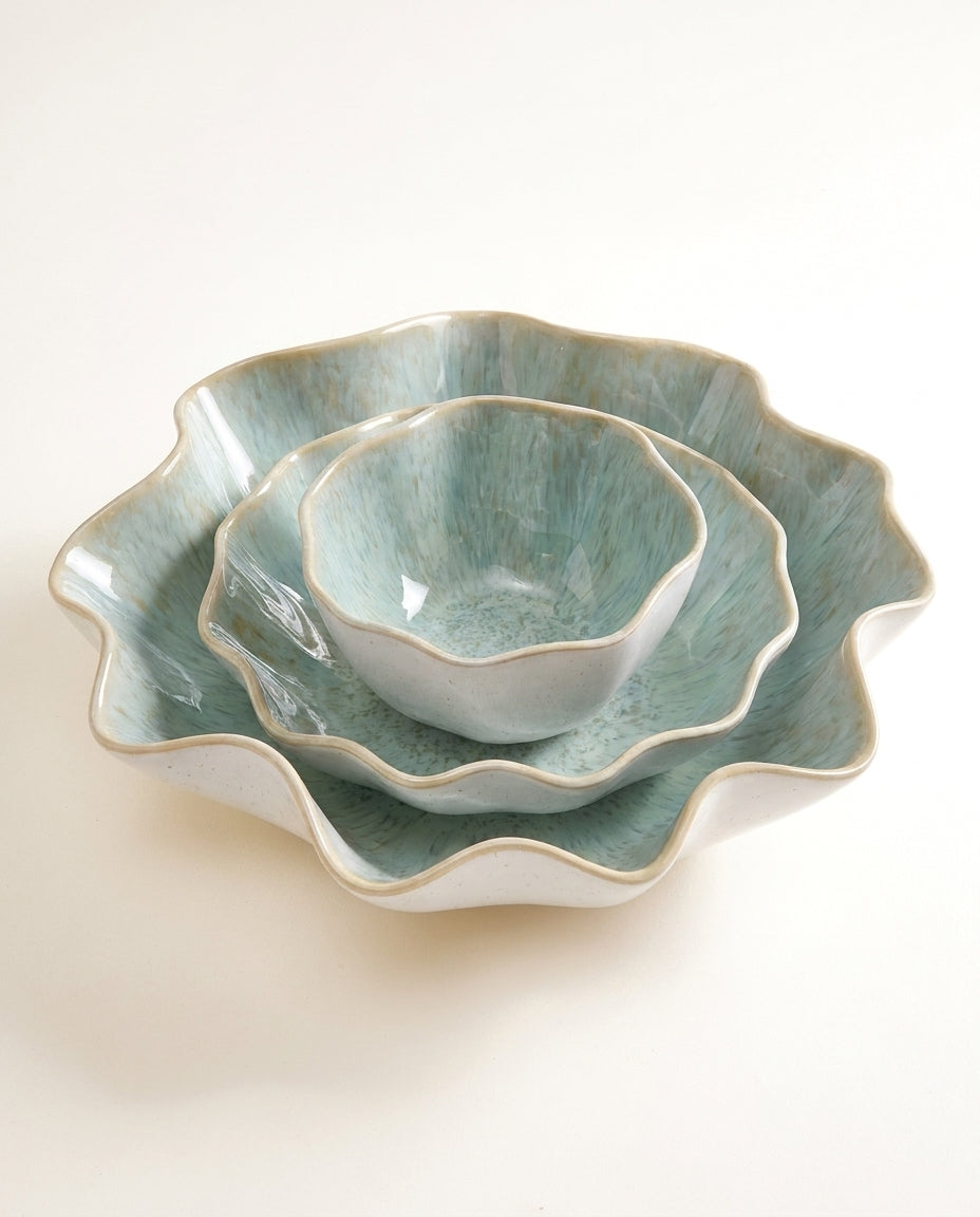Areia Geschirr-Set shell mint 3-teilig