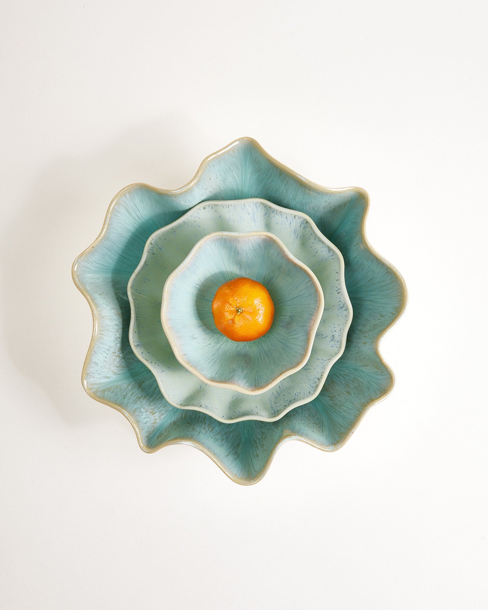 Areia Shell serveerschaal mint