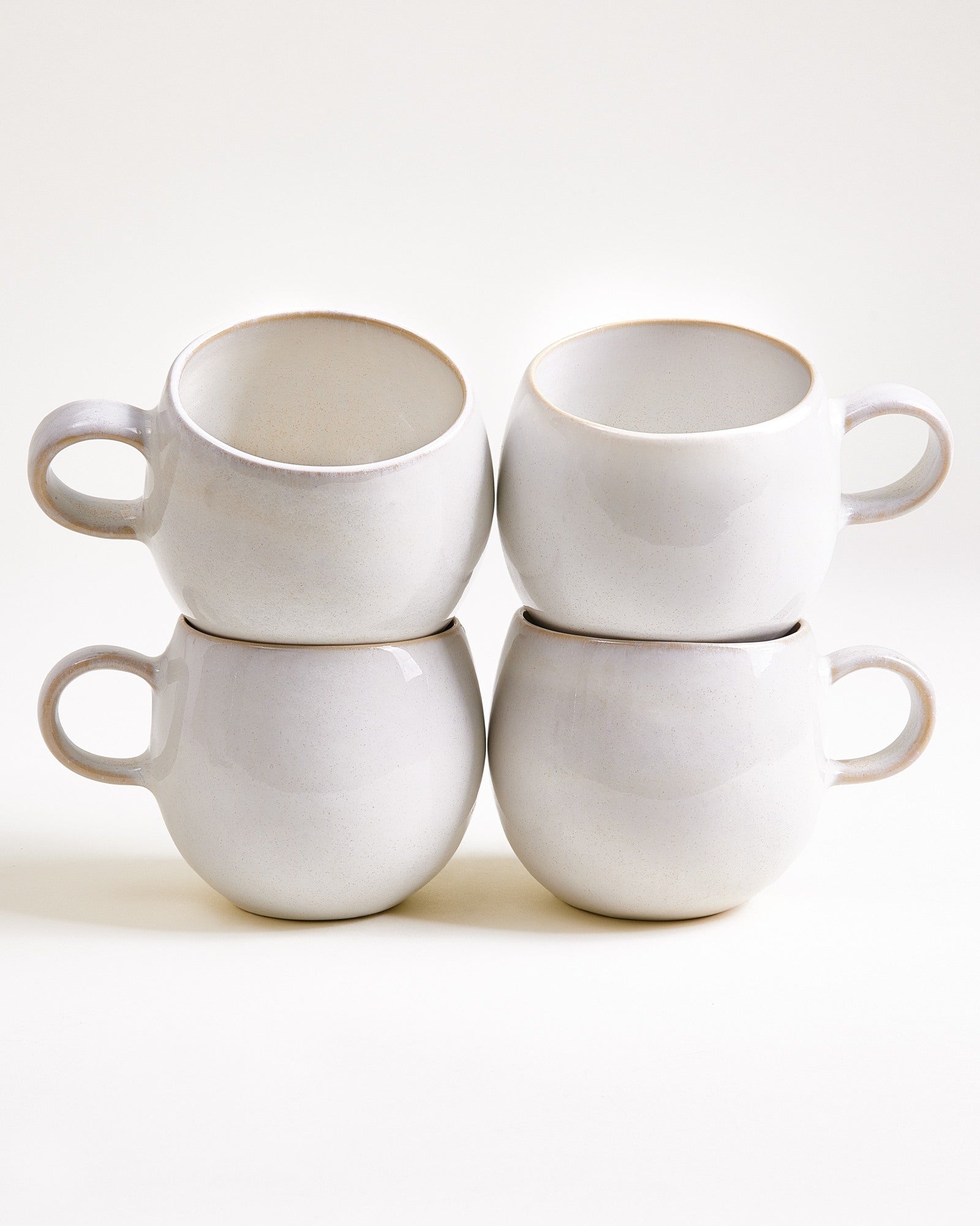 Areia - Set of 4 Mugs big white