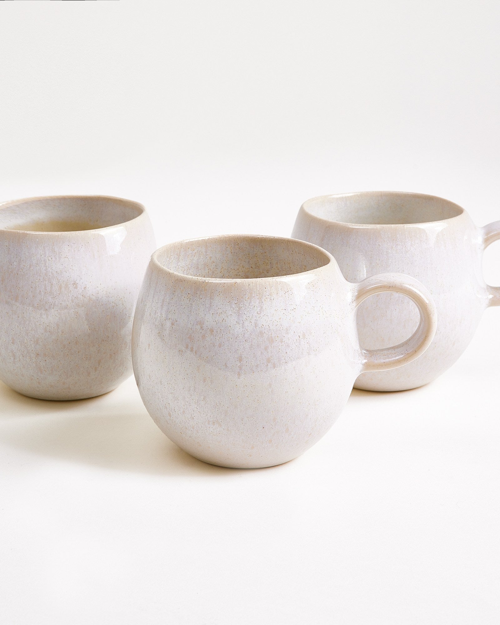 Areia - Set of 4 Mugs small white