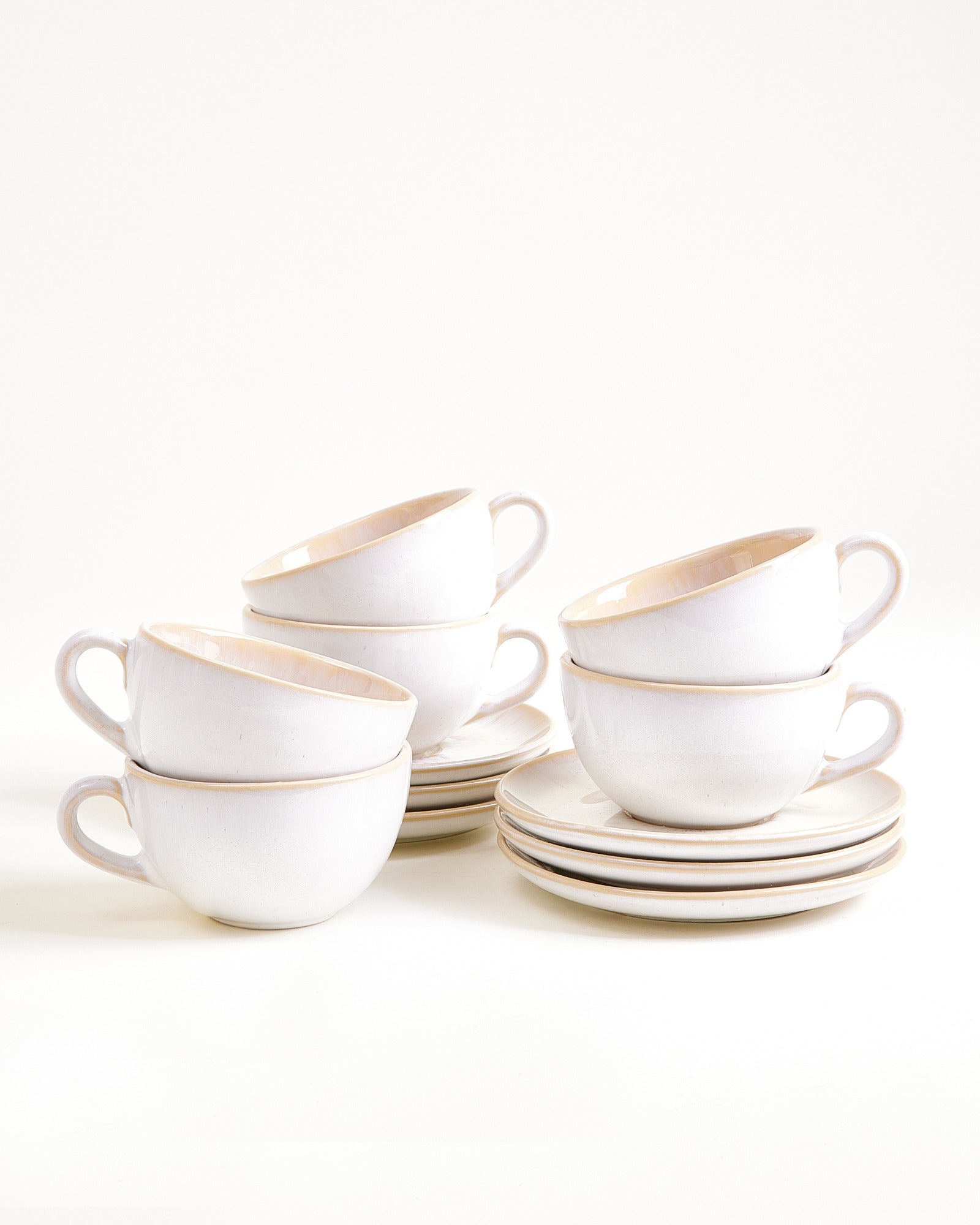 Areia Cappuccinotasse & Untertasse klein classic sand 6er-Set