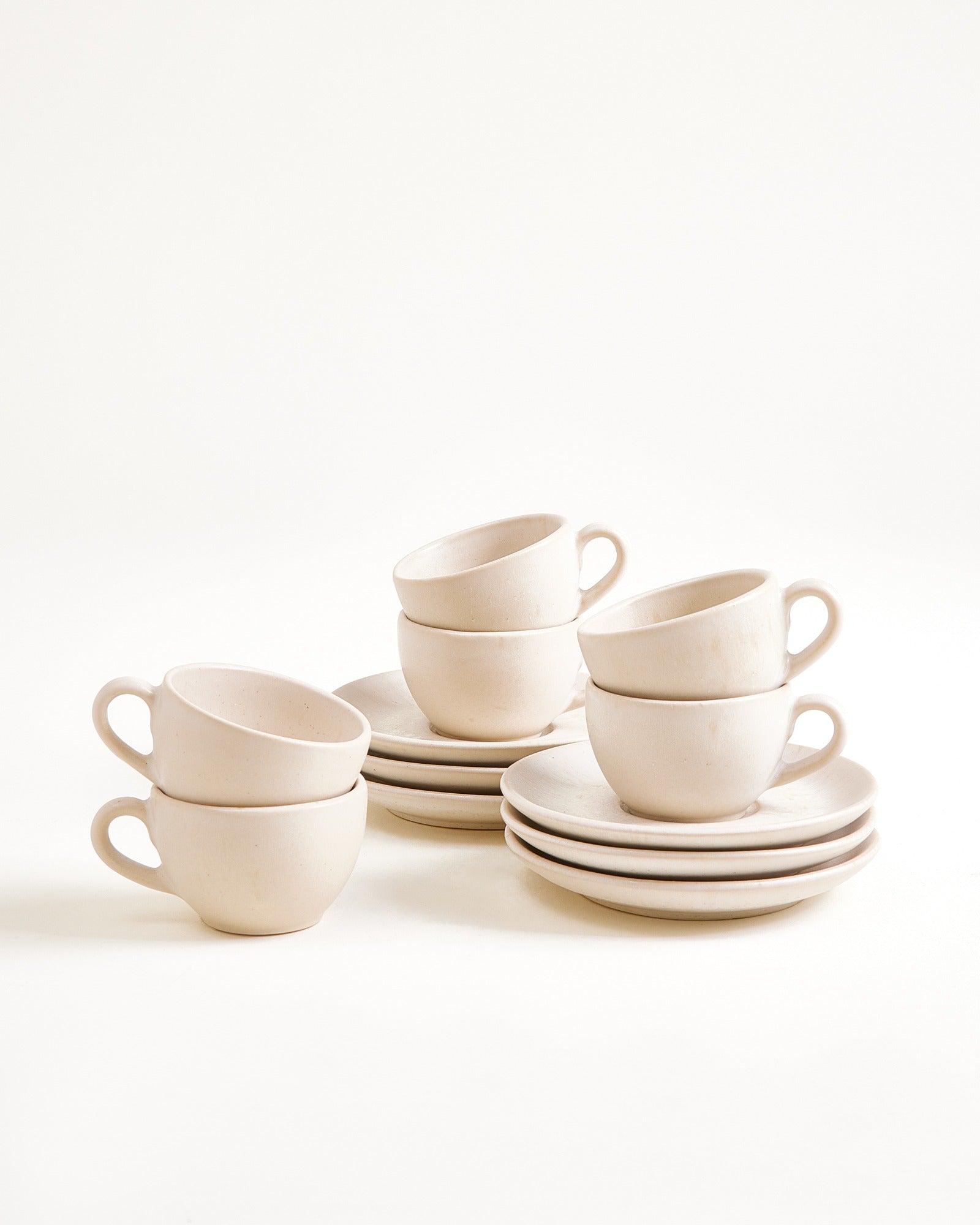 Sintra 6-delige Set Espressokop & Espressoschotel classic zand