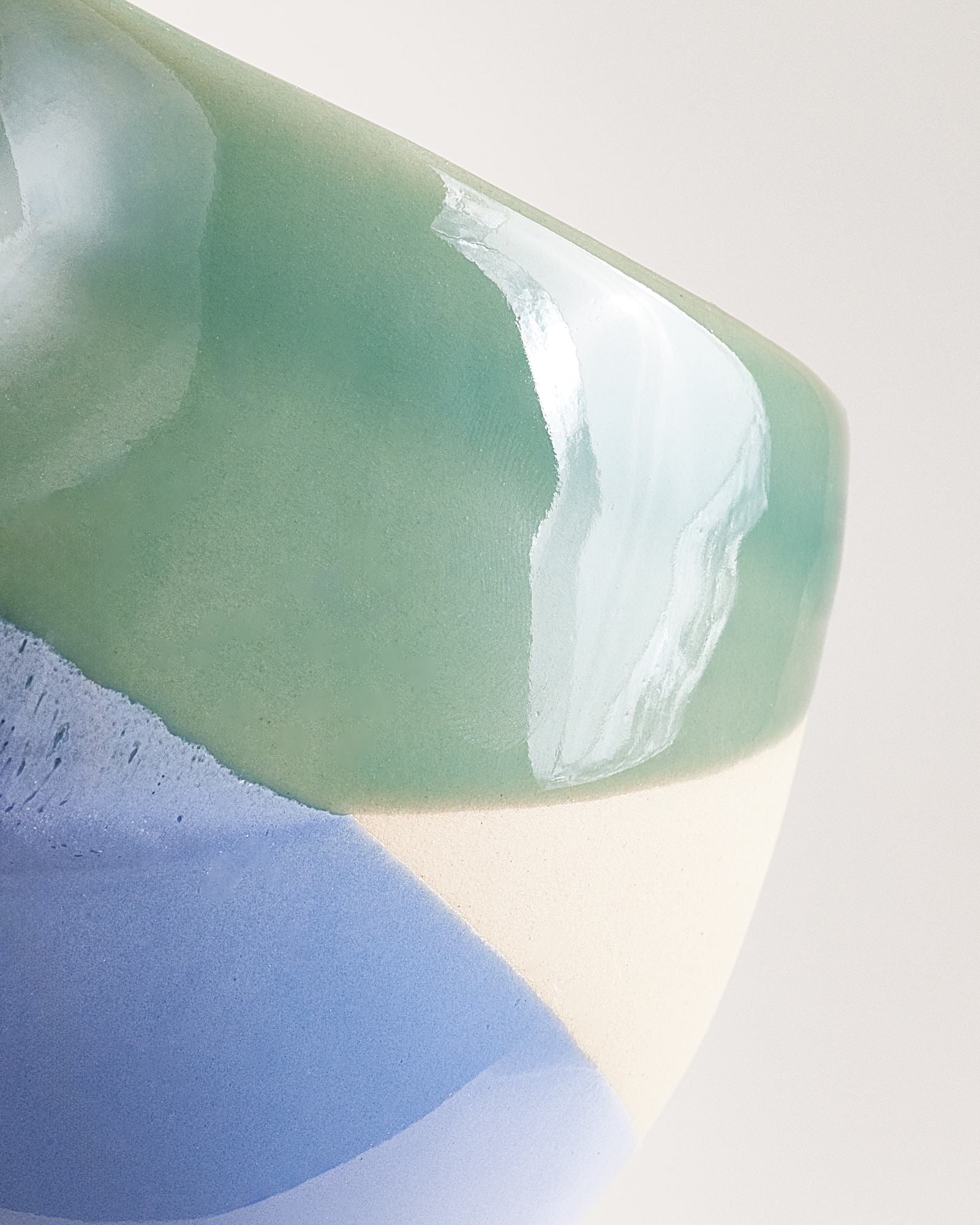 Bica - Mug big light green blue cream