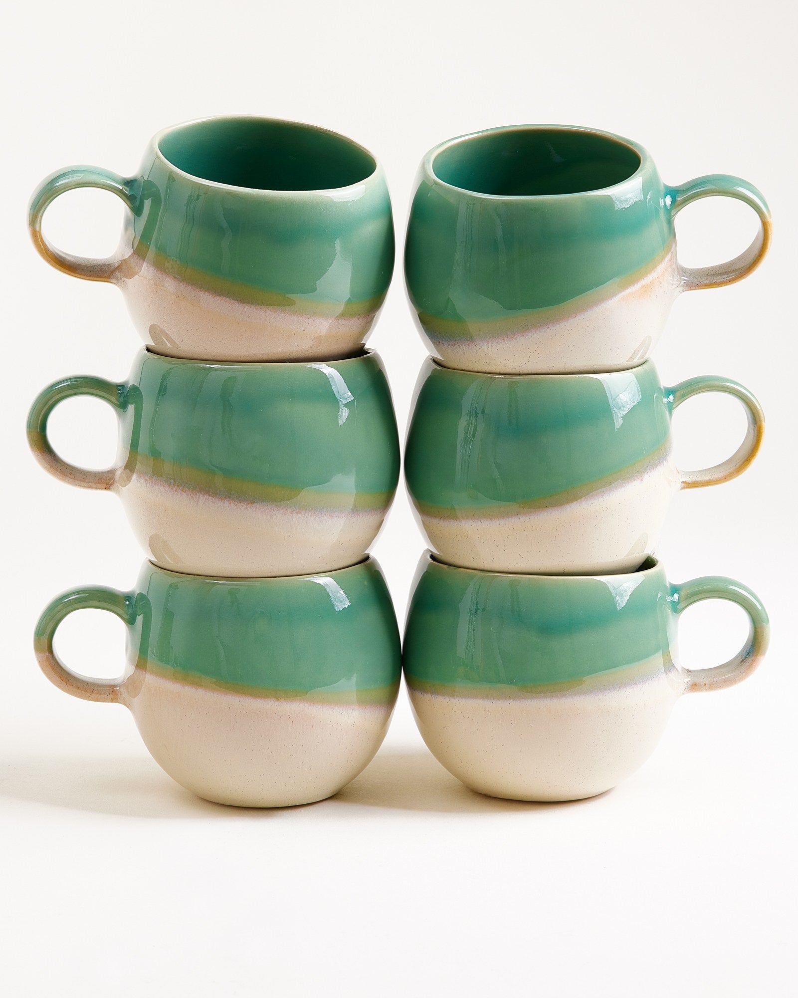 Bica Tasse groß hellgrün sand 6er-Set