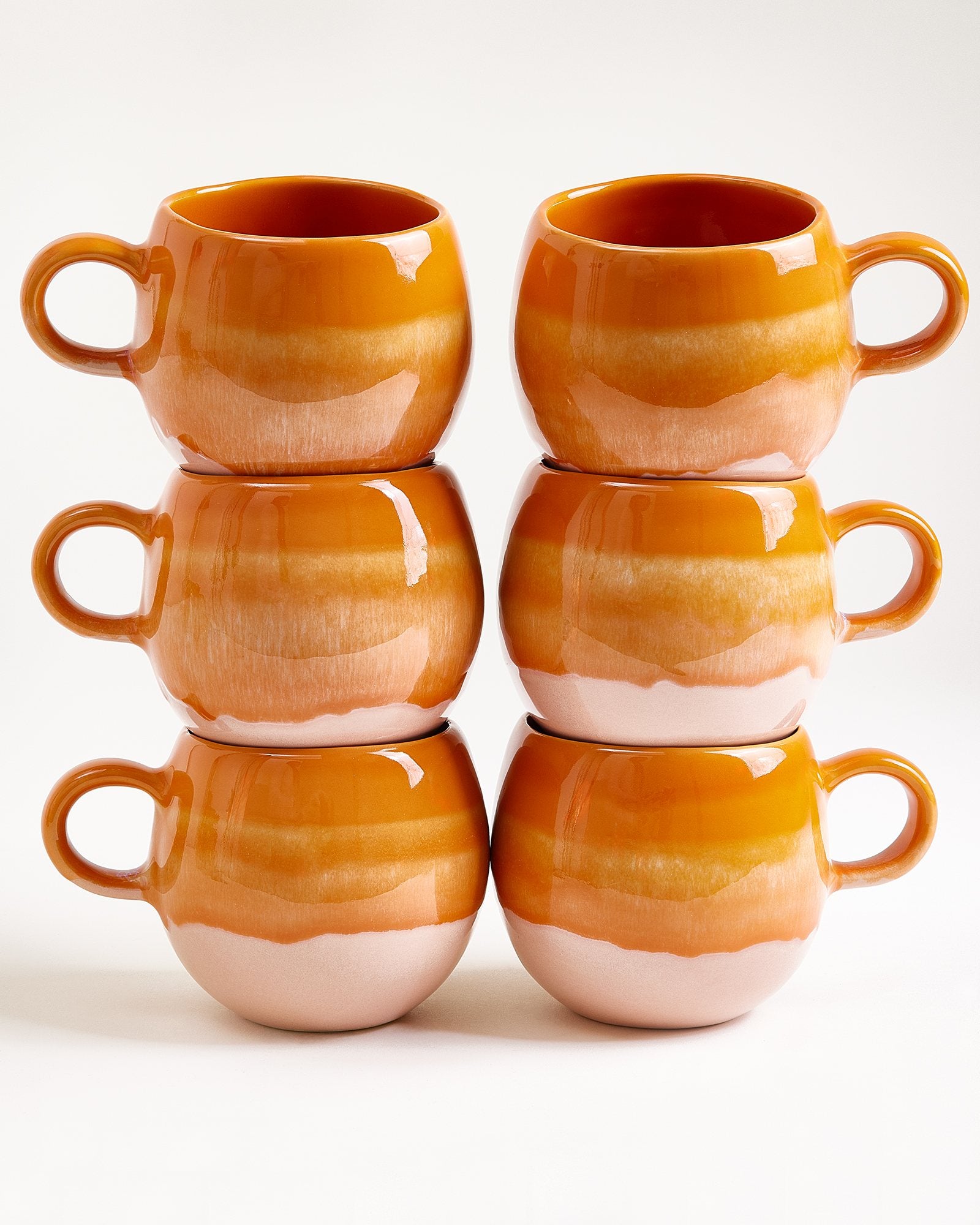 Bica koppen groot oranje - set van 6