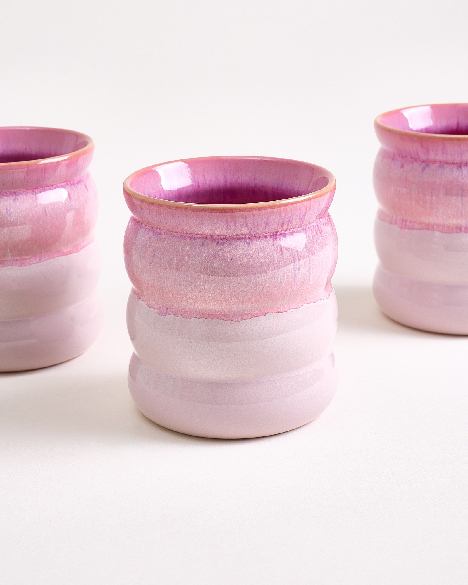 Bica - Large cup Bubble pink Set of 6