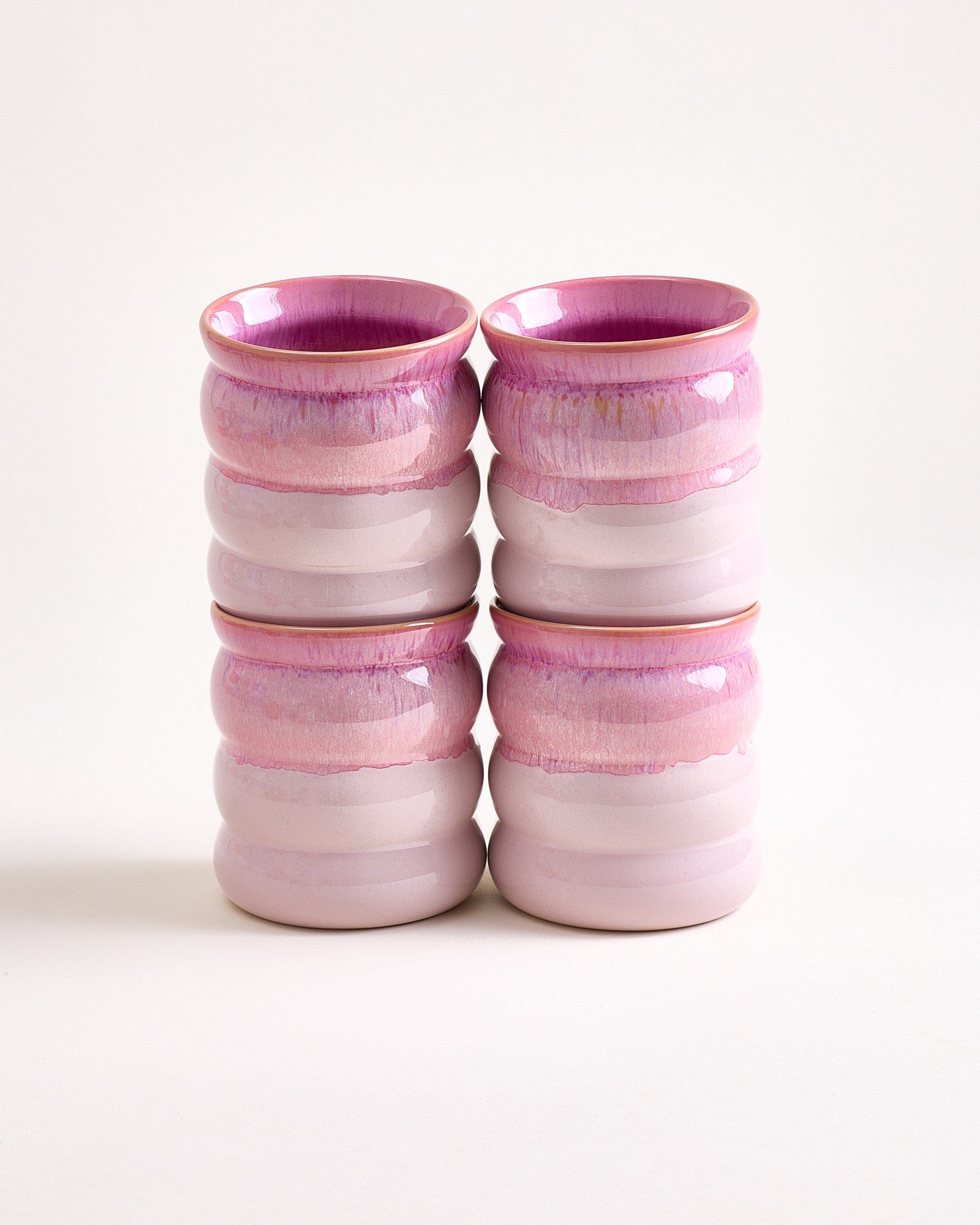 Bica - Large cup Bubble pink Set of 4
