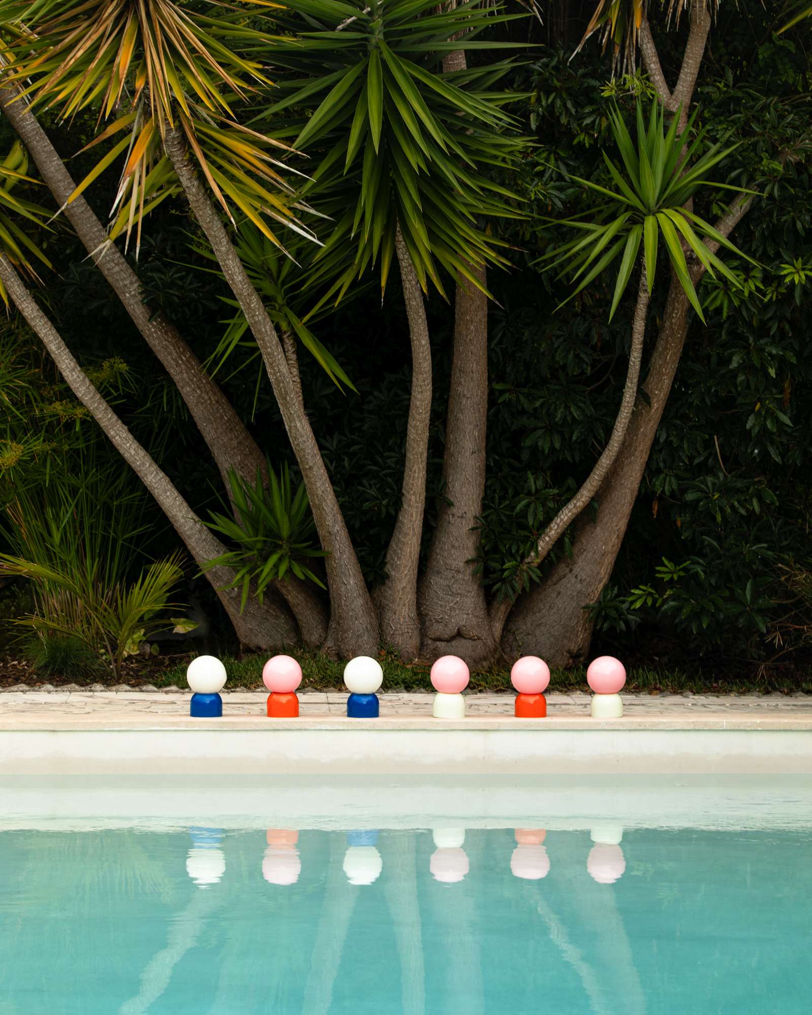 Lumo Glaslampe sand dunkelblau