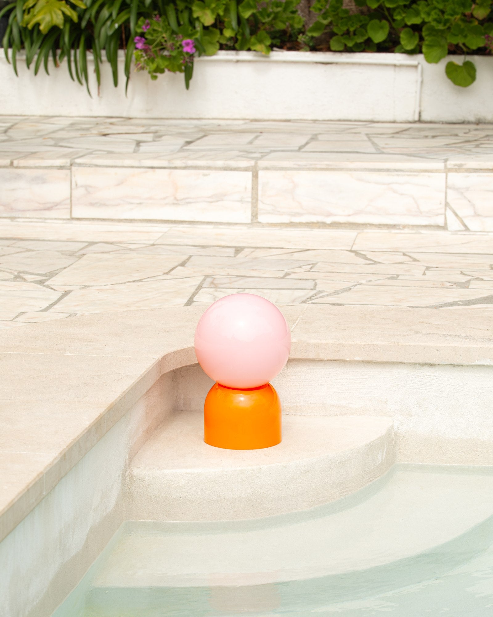 Lumo Glaslampe rosa orange