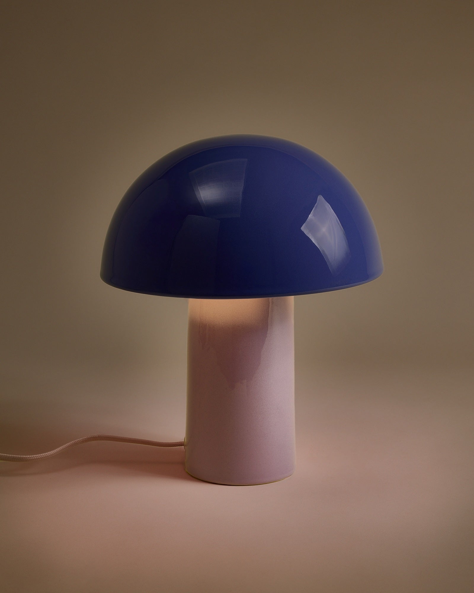 Cogumelo - Ceramic lamp cornflower lilac