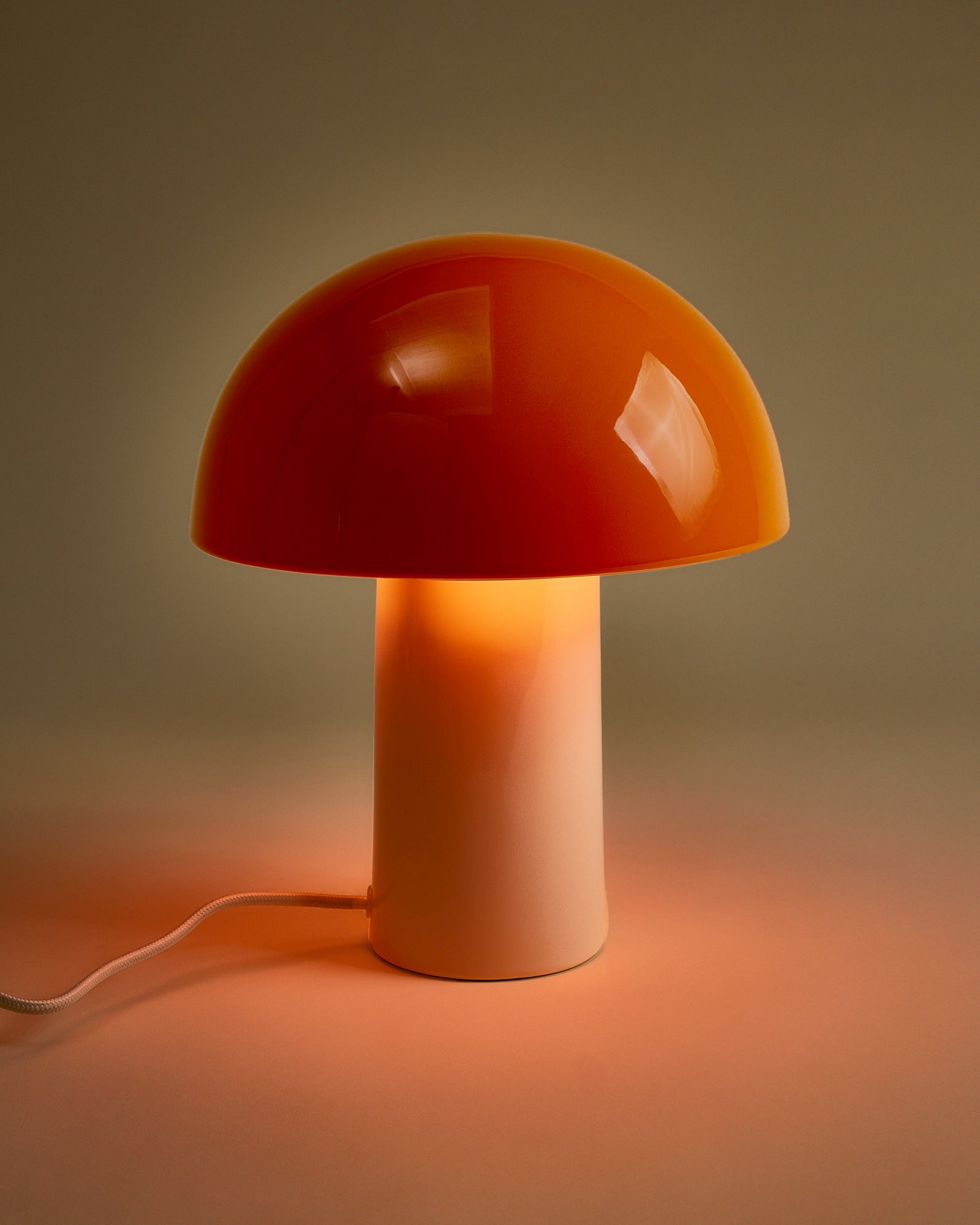 Cogumelo Keramiklampe orange sand