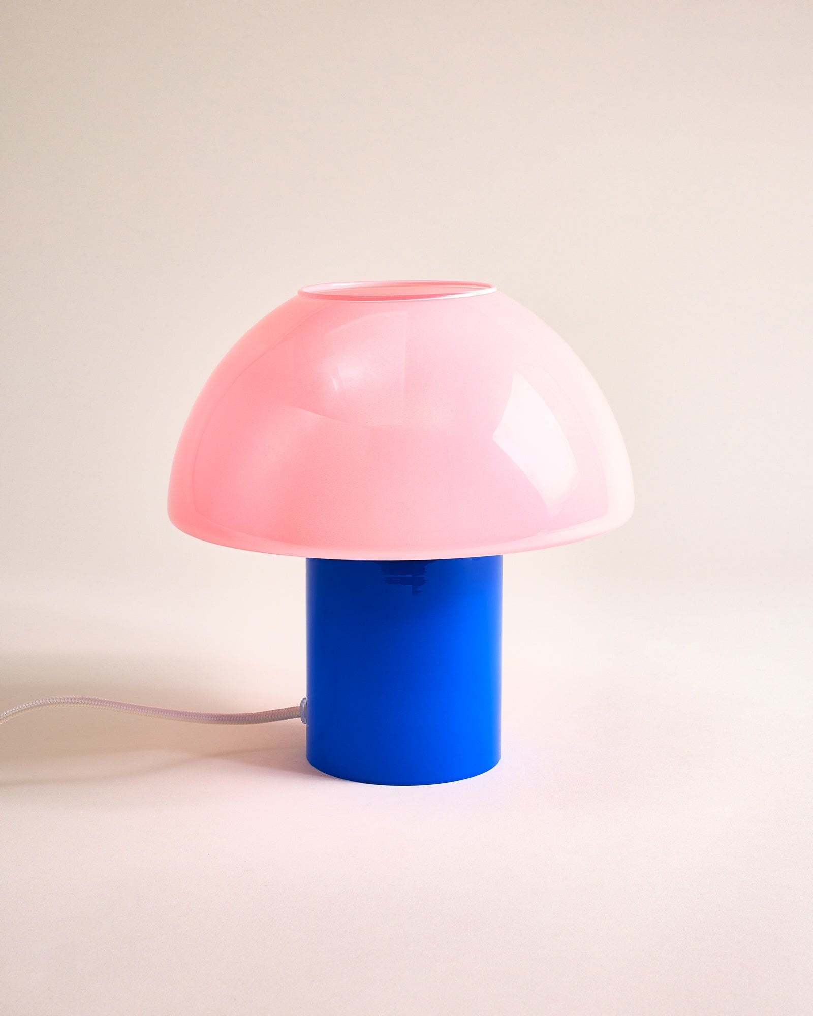 Cogumelo - Lampada in vetro rosa blu
