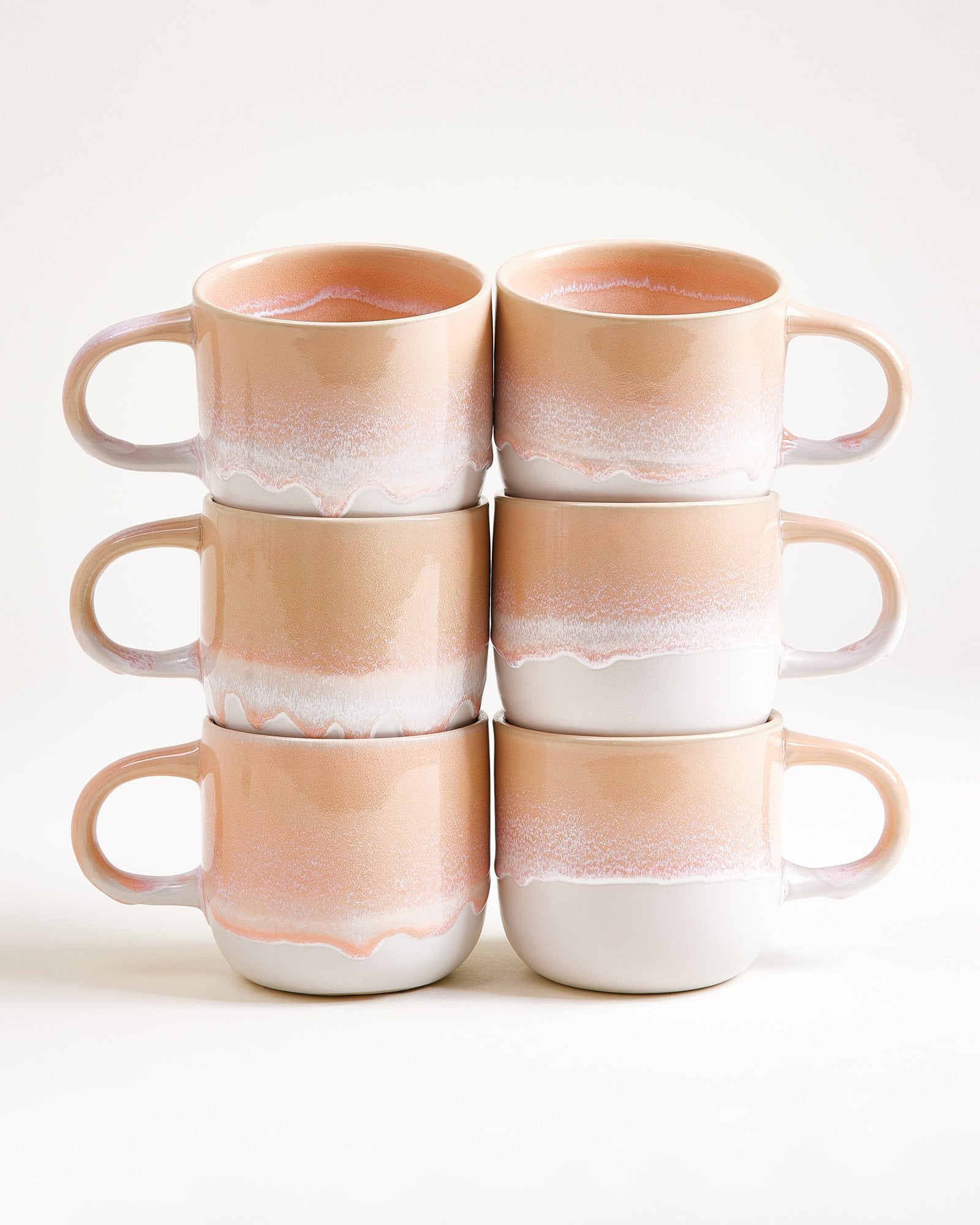 Coimbra - Set of 6 mugs big apricot