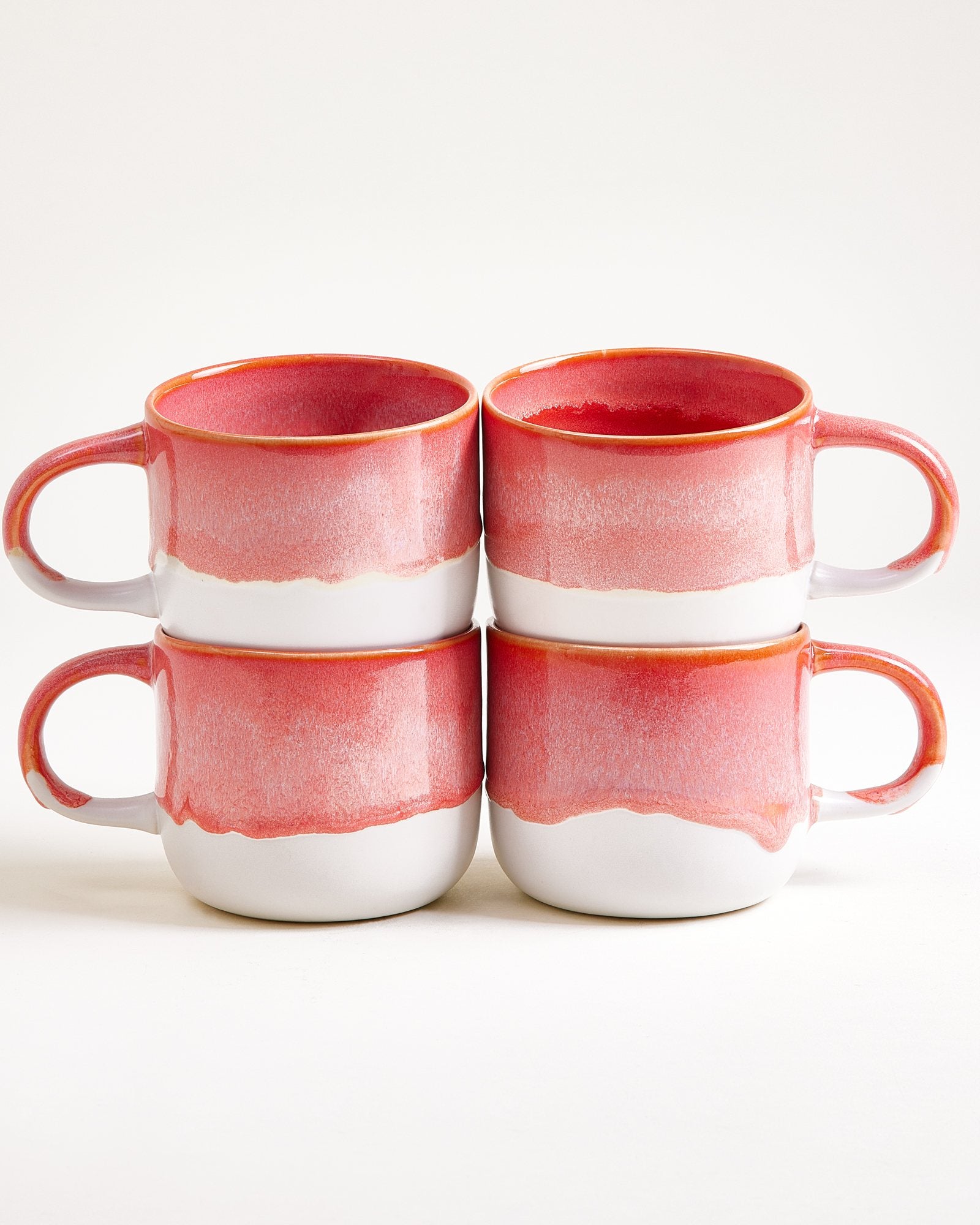 Coimbra - Set of 4 tea mugs pink cream