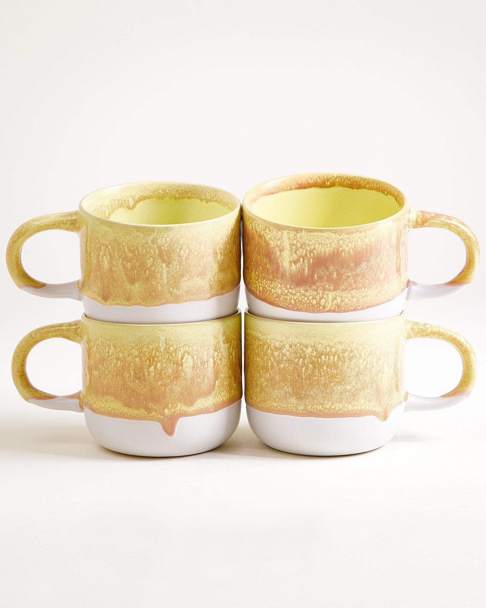 Coimbra - Set of 4 teamugs yellow