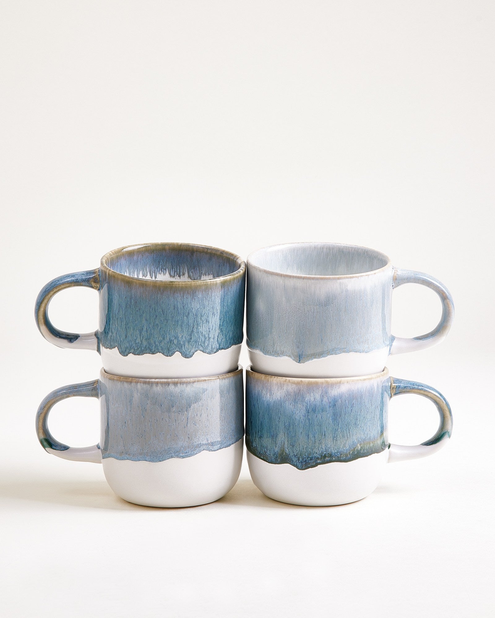 Coimbra set van 4 koppen groot grijsblauw