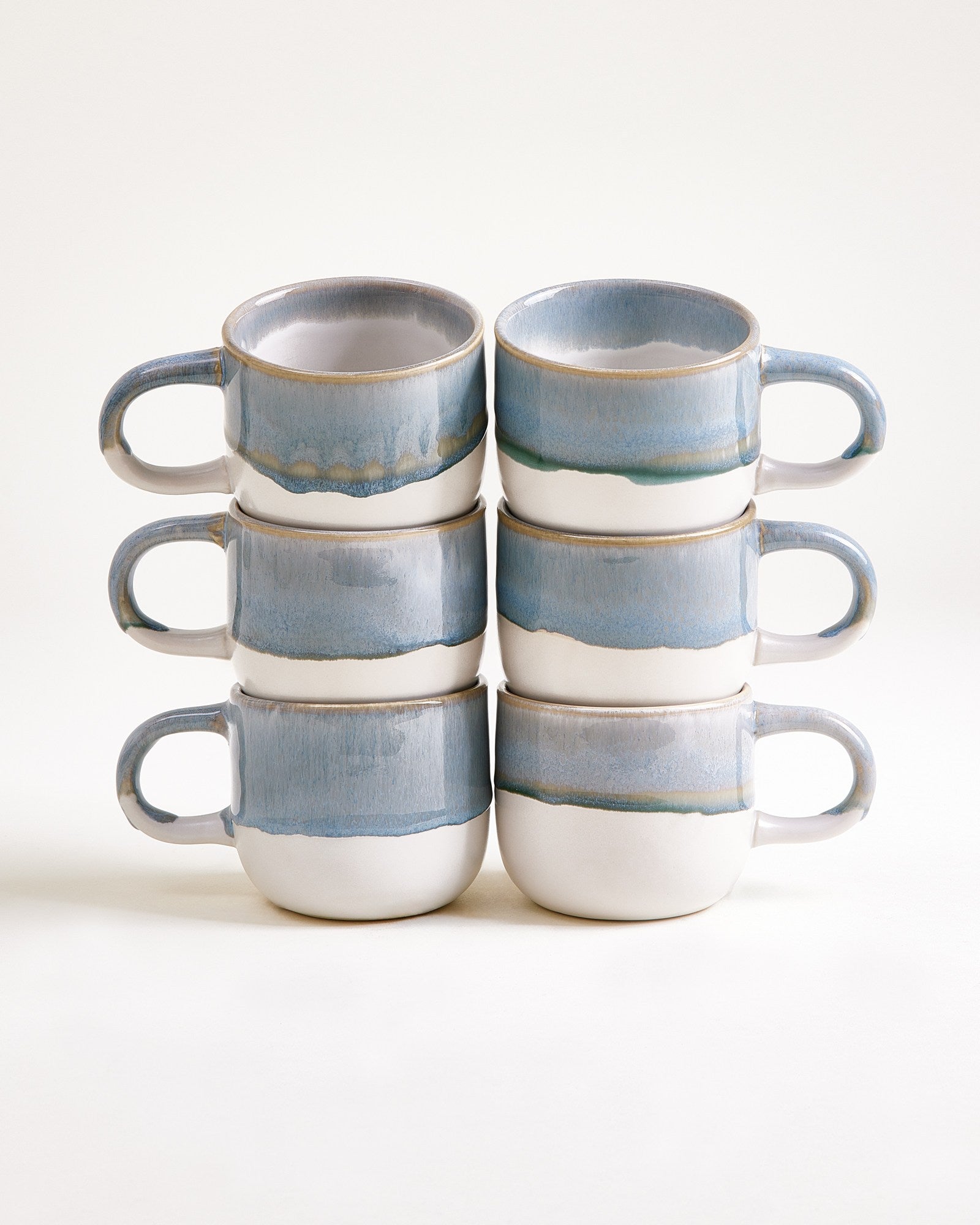 Coimbra - Set of 6 mugs small greyblue