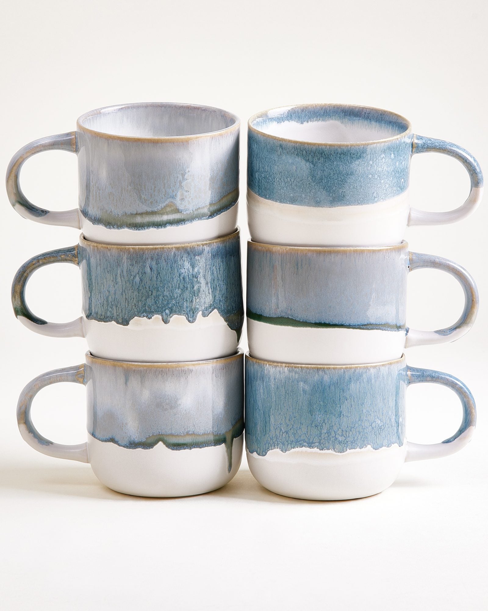 Coimbra - Set of 6 teamugs greyblue