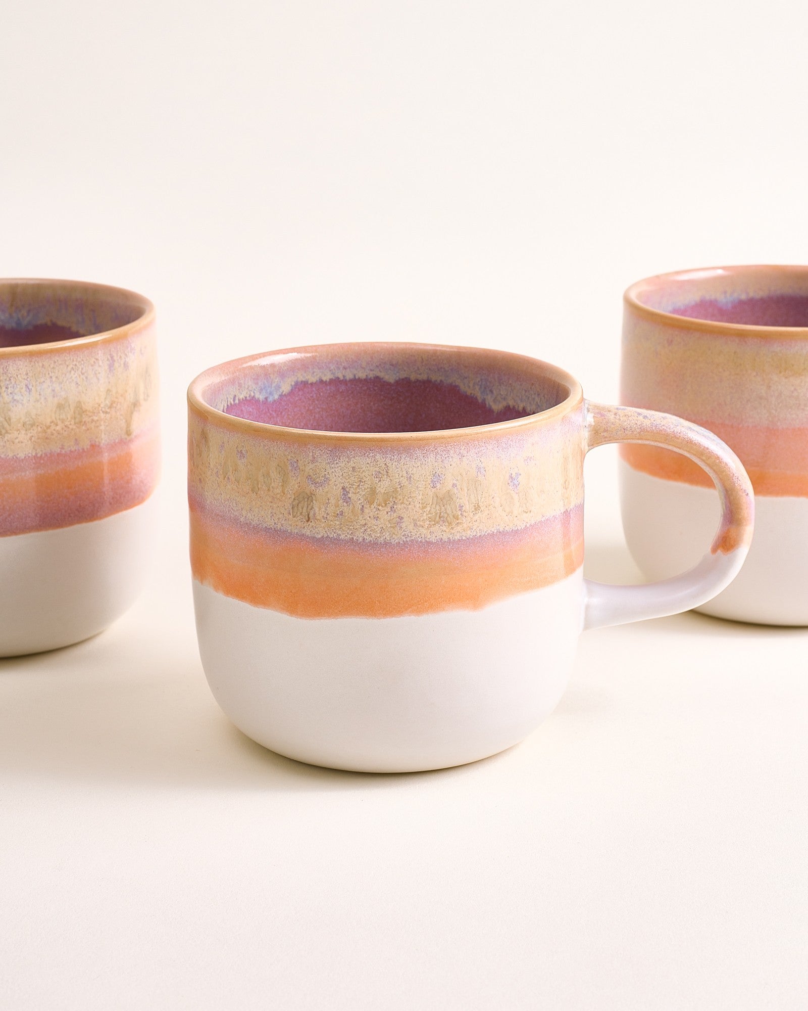 Coimbra - Large mug purple orange Set of 6