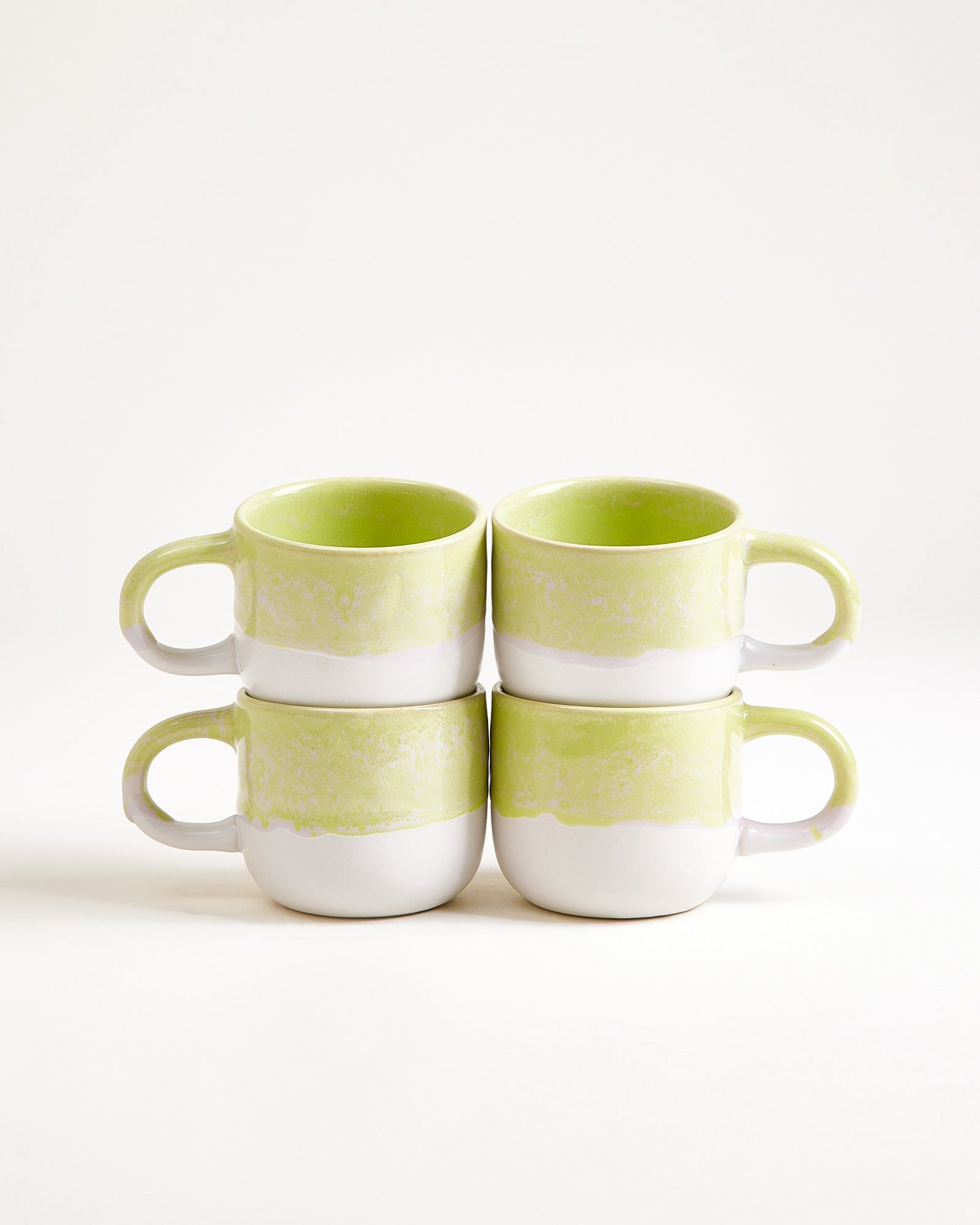 Coimbra - Set of 4 mugs small lime lilac