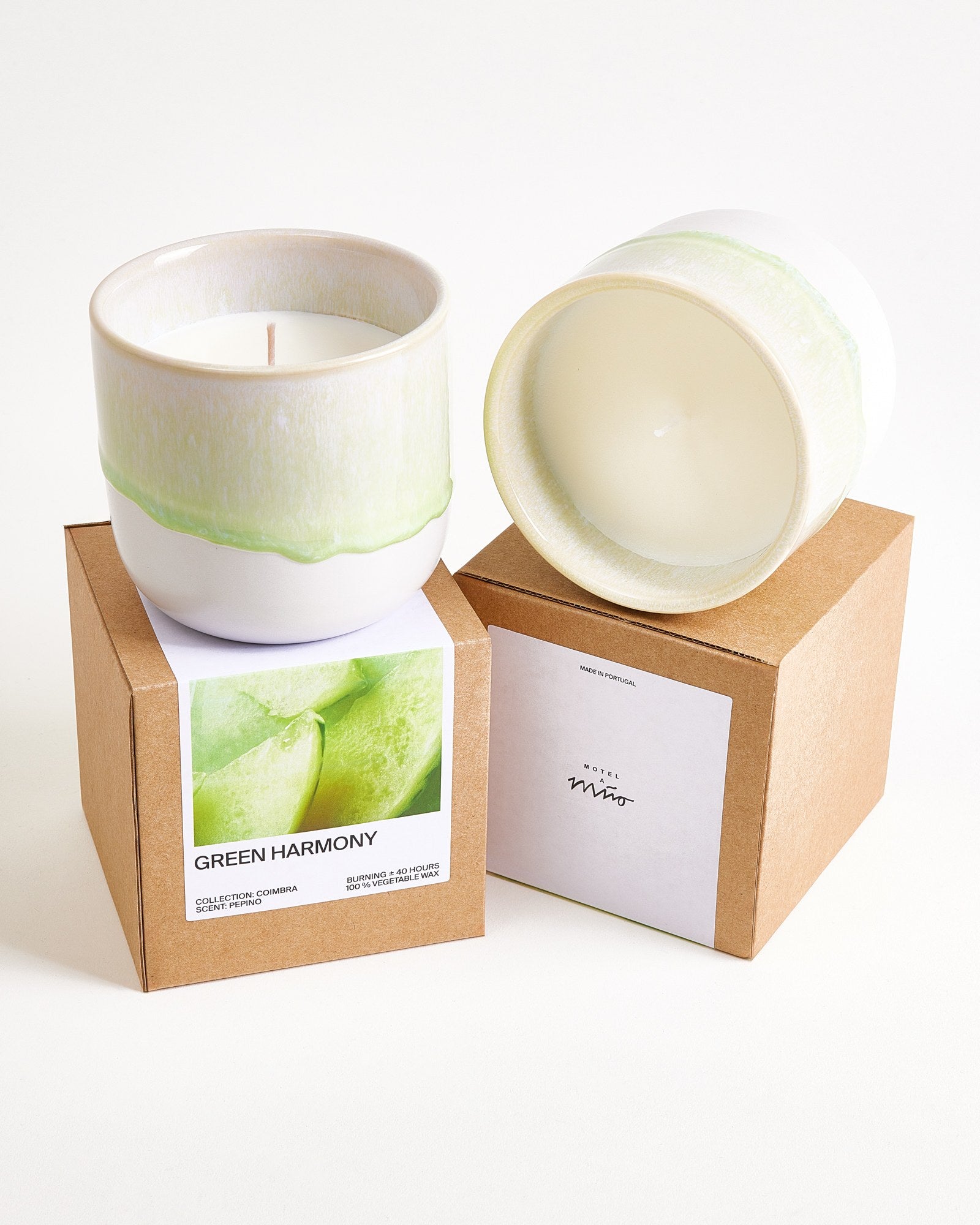 Coimbra geurkaars “Green Harmony” pastelgroen