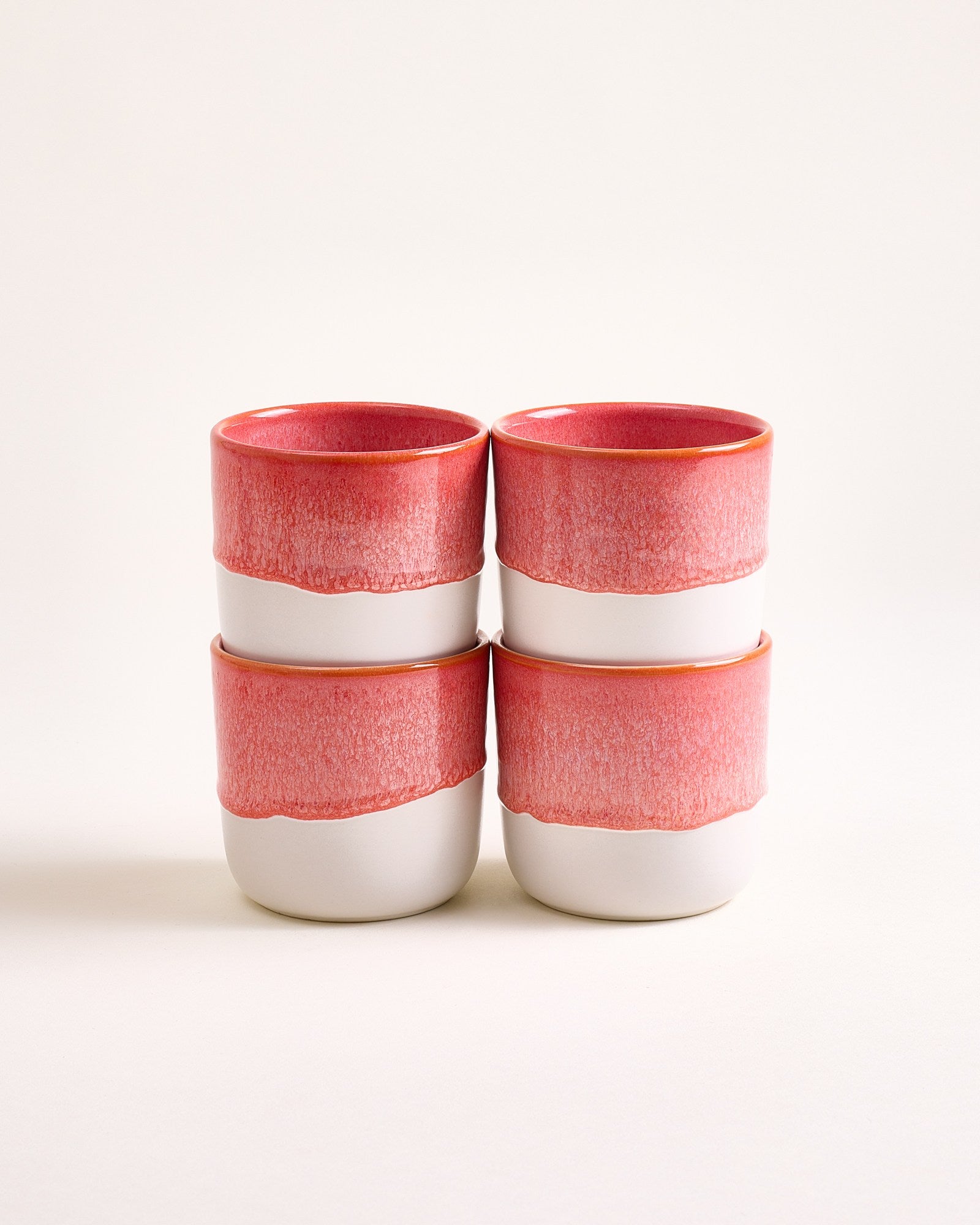 Coimbra - Set of 4 large Cups pink cream