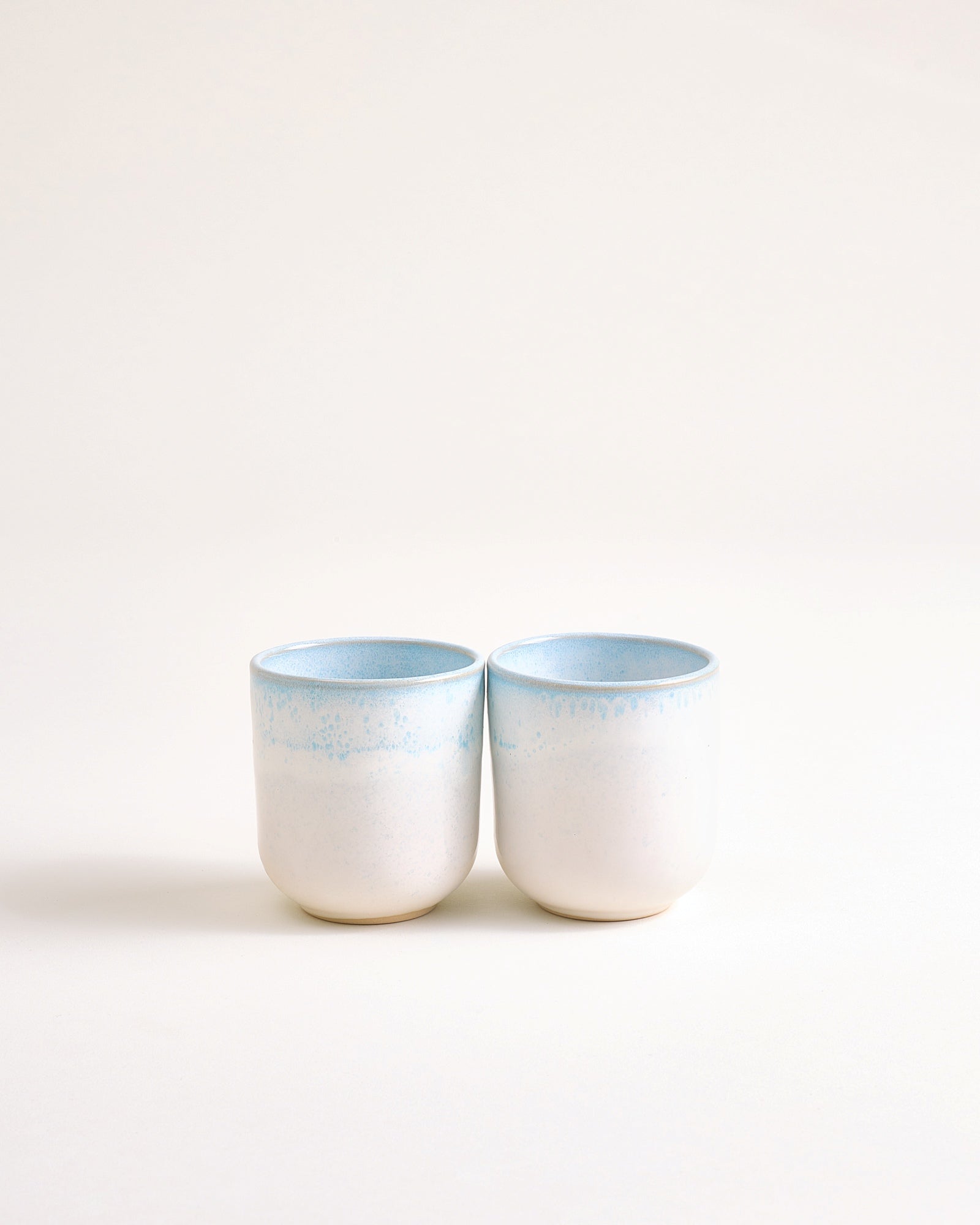 Copa Alto - Small cup aqua white Set of 2