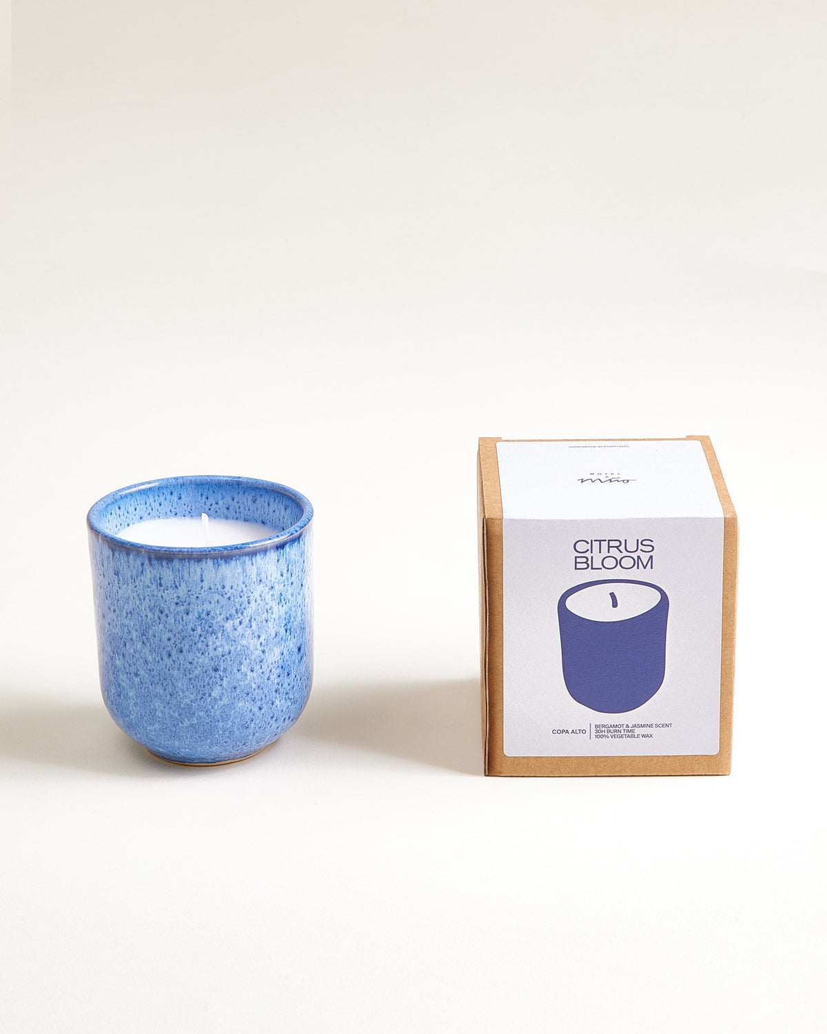 Copa Alto - Geurkaars Citrus Bloom gespikkeld donkerblauw