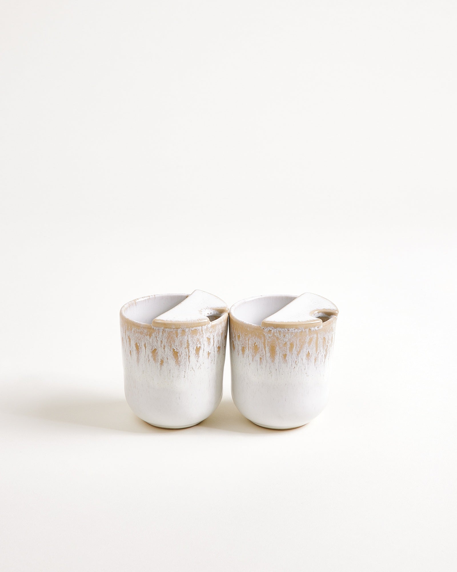 To-Go Becher klein sand weiß 2er-Set