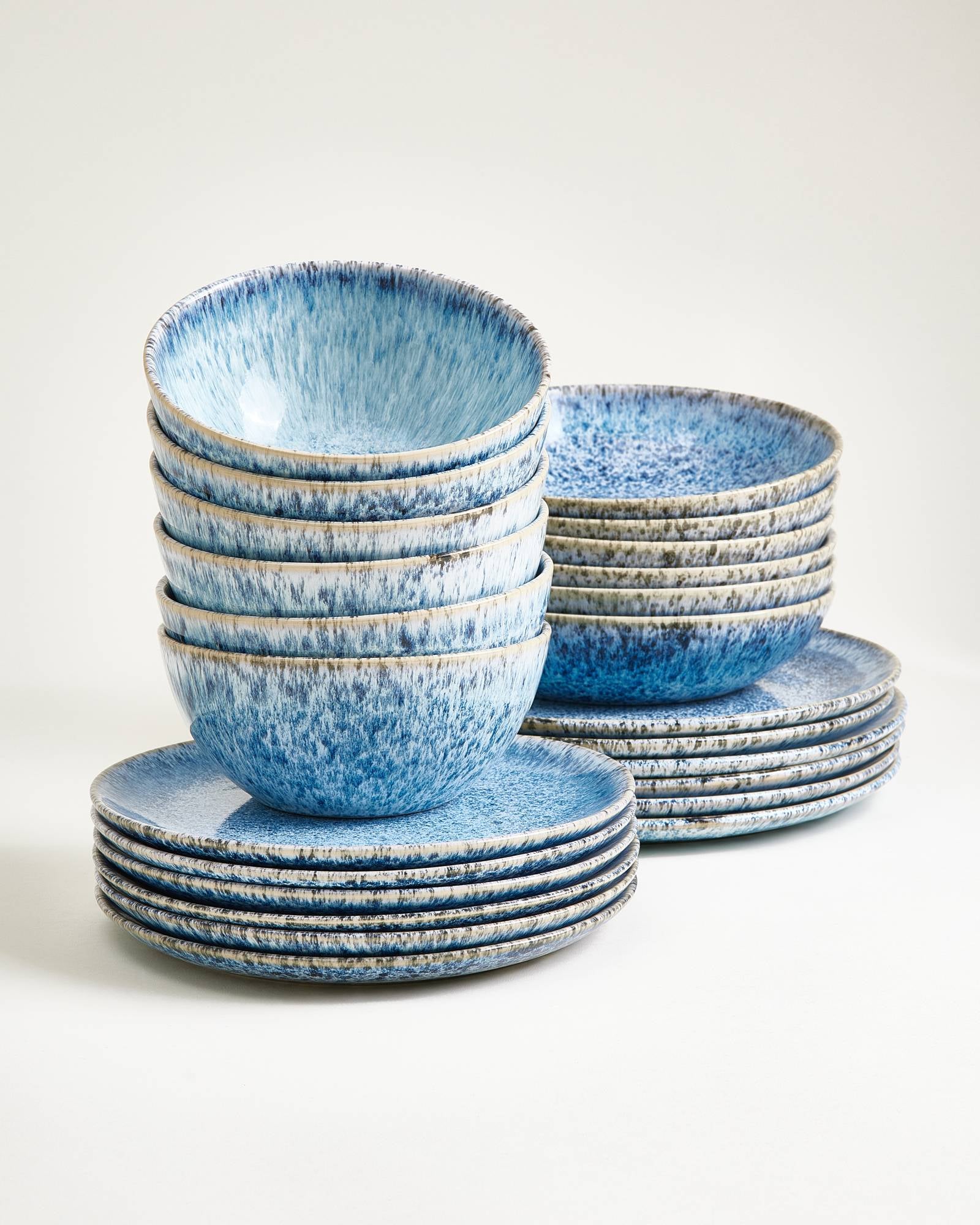 Cordoama - Set of 24 pieces blue speckled